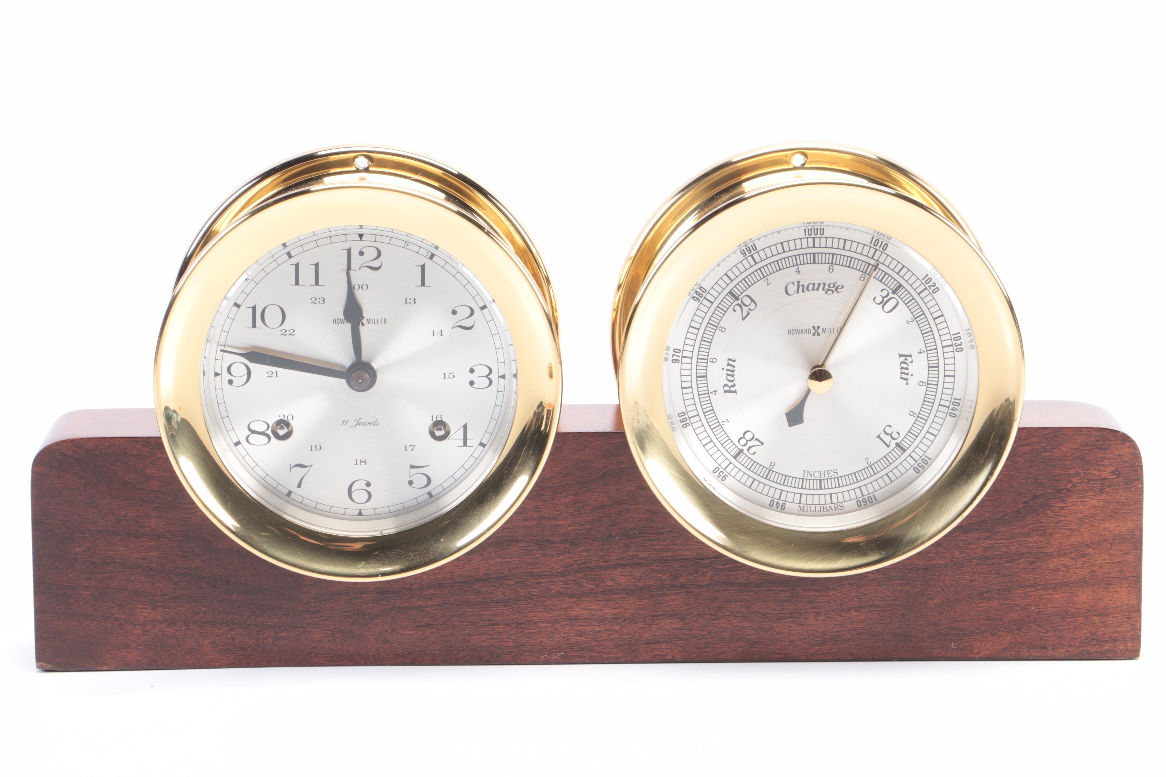 Howard Miller Ship's Clock and Barometer EBTH