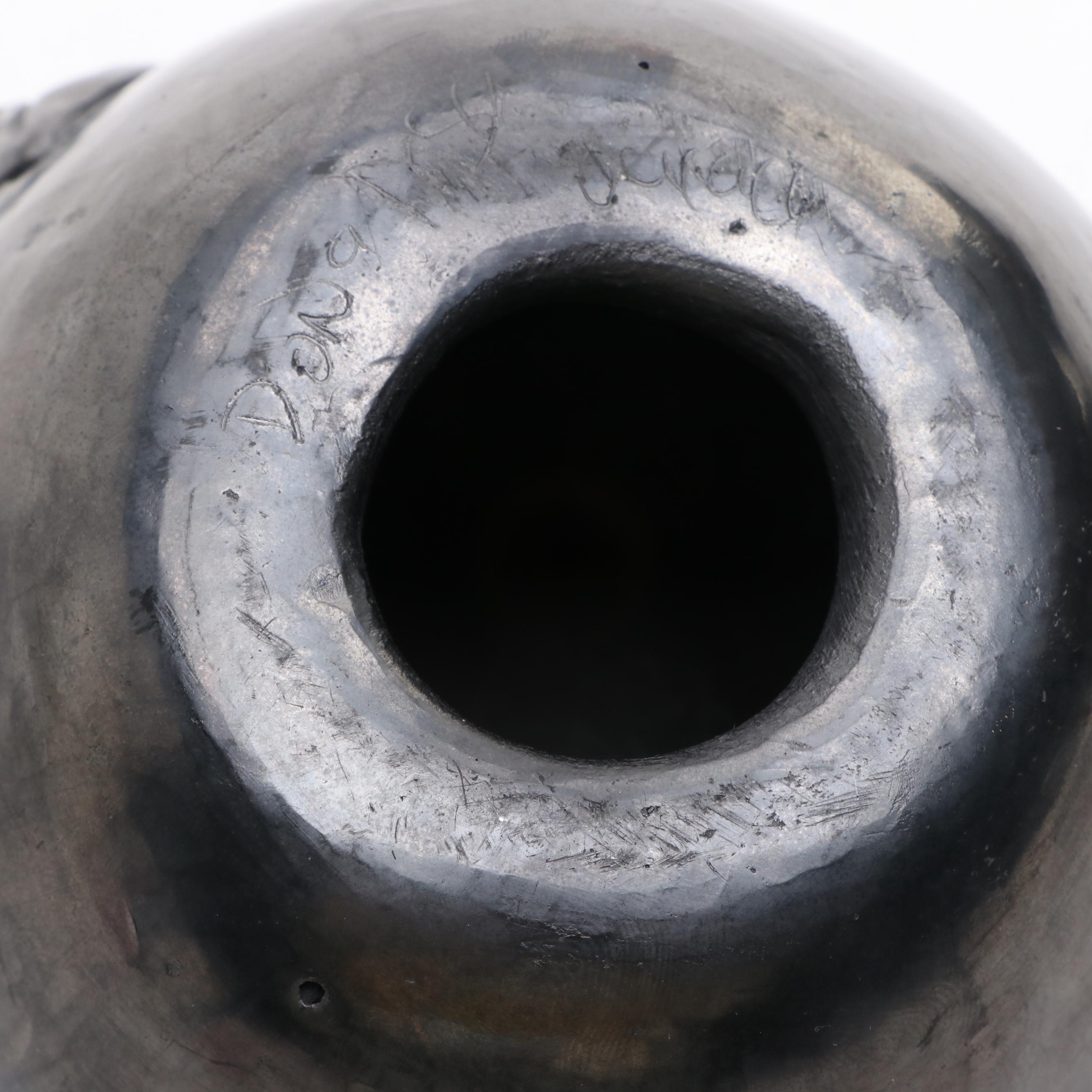 Signed Art Pottery Vase, Boxes and Apple Figurine