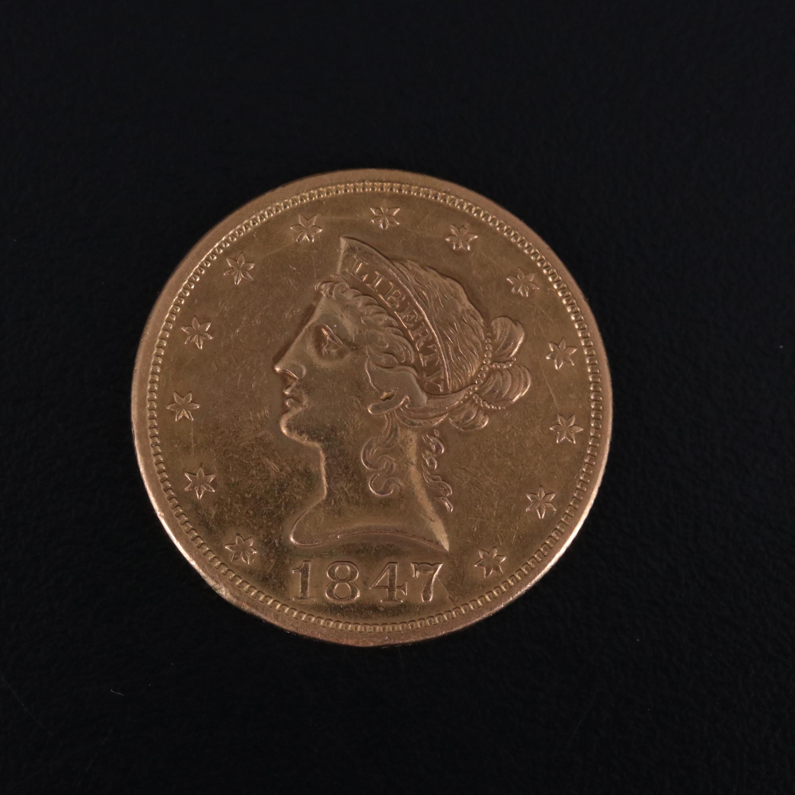 1847-O United States Ten Dollar Gold Coin