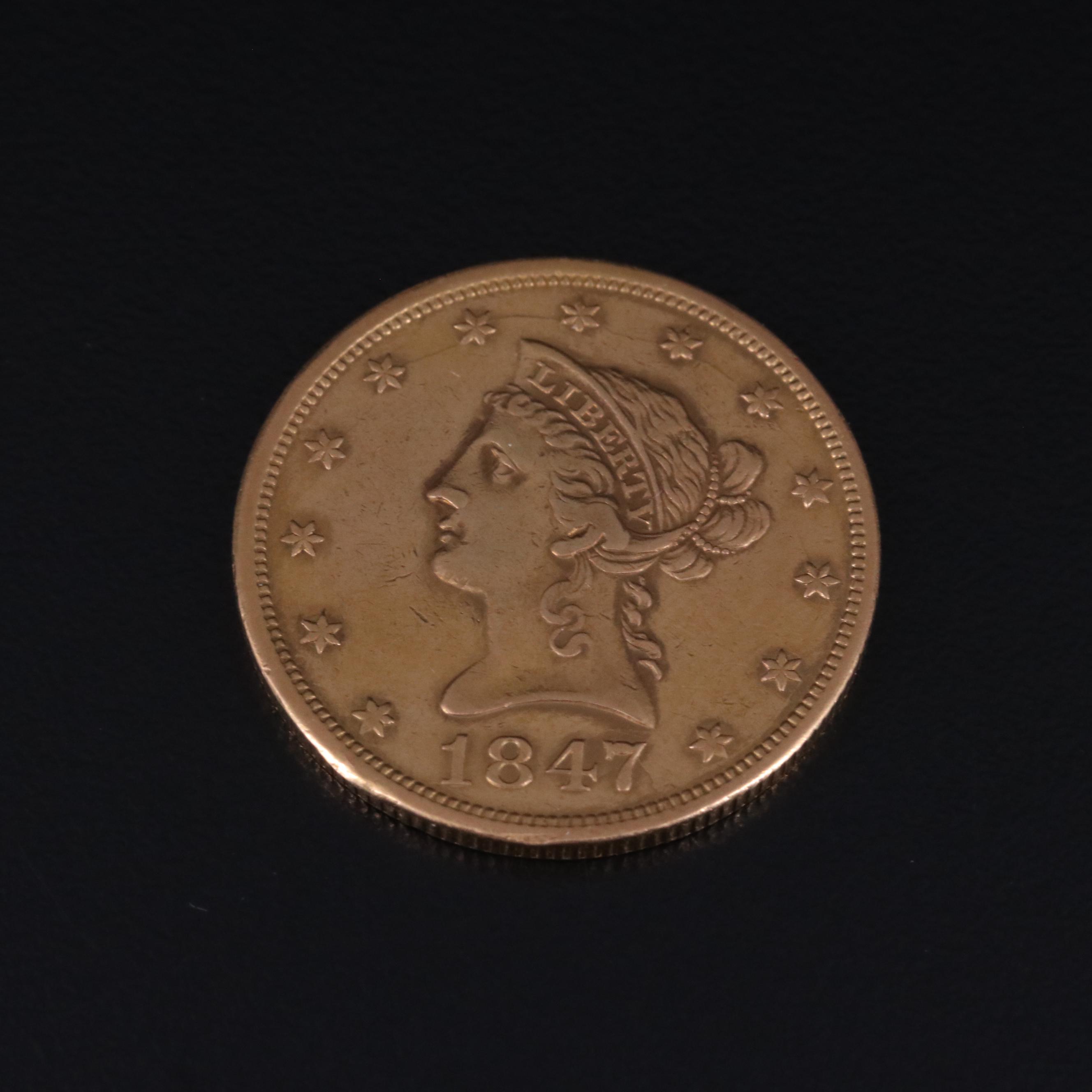 1847-O United States Ten Dollar Gold Coin