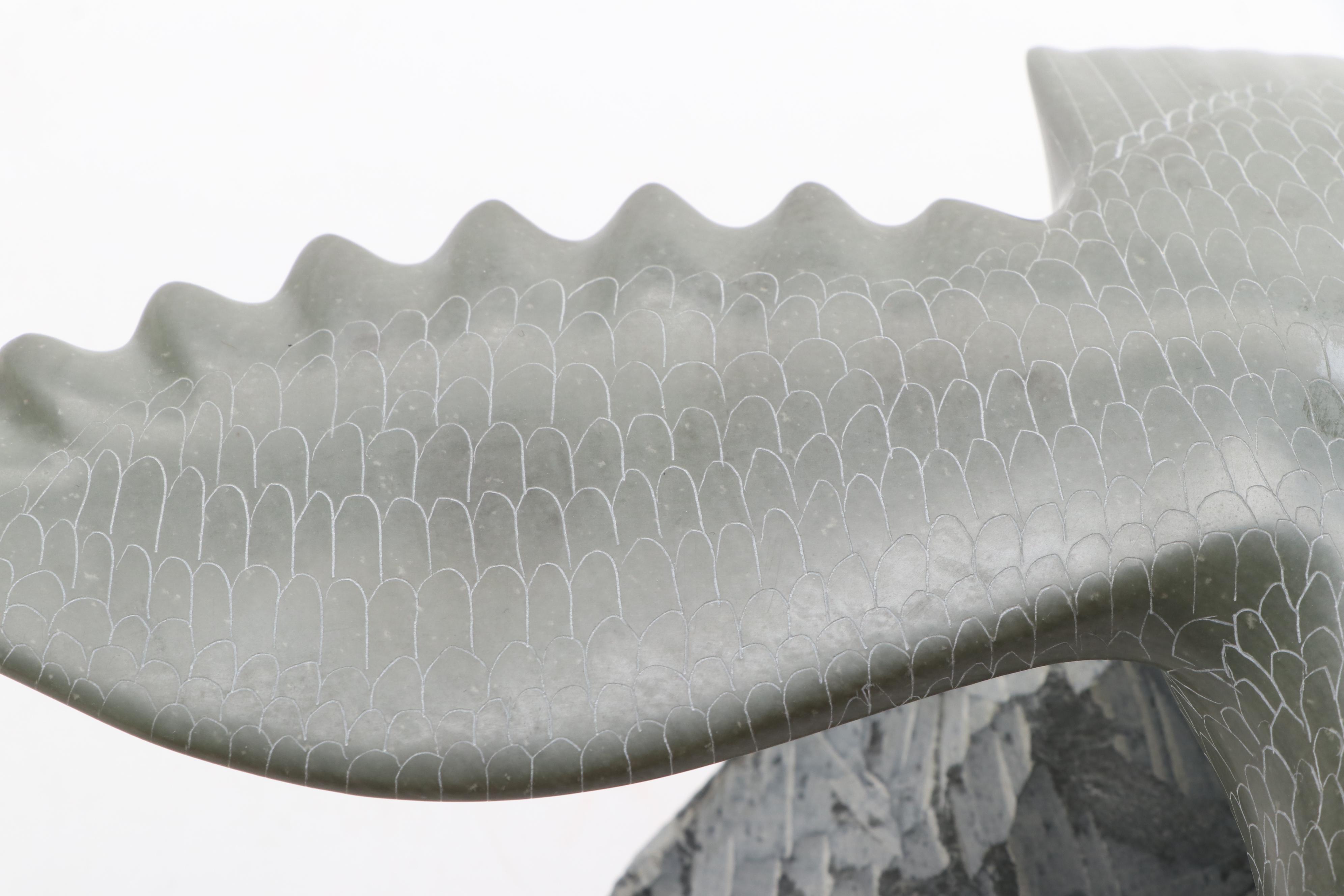 Simeonie Kavik Aventurine Hawk Figurine with Ceramic Bowl and Wall Hanging