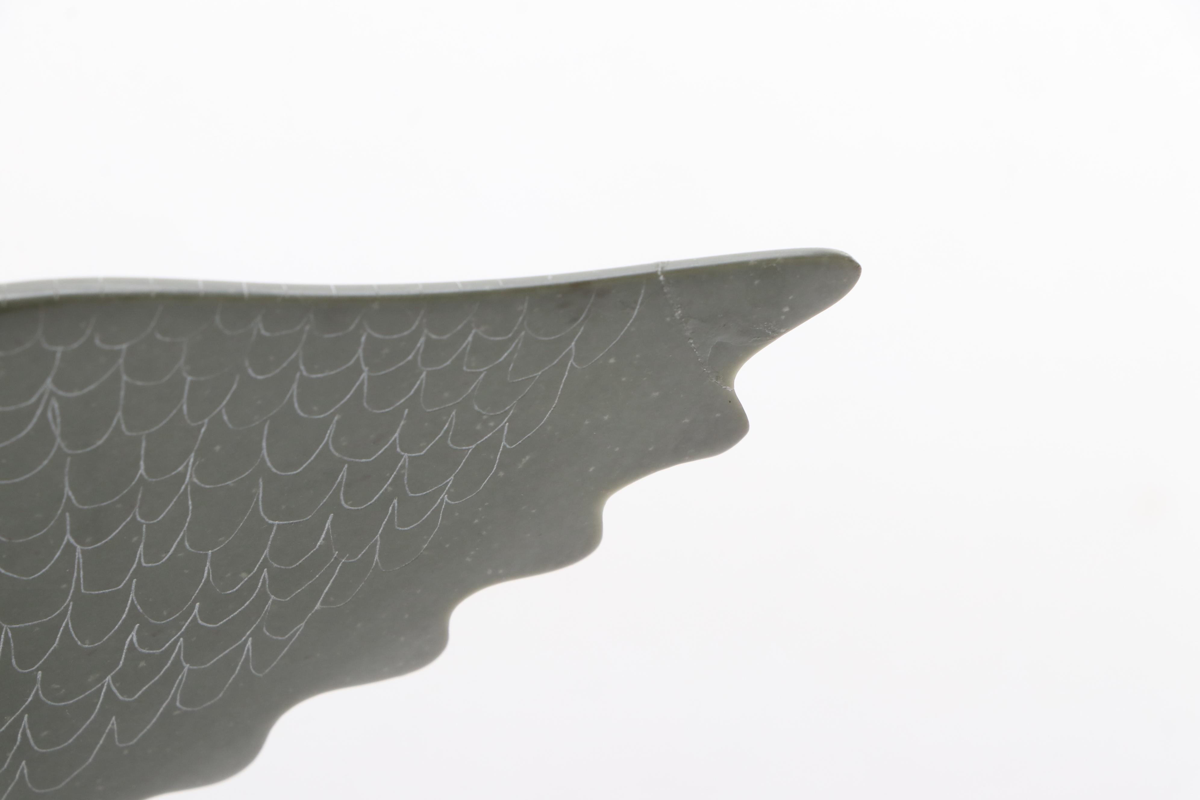 Simeonie Kavik Aventurine Hawk Figurine with Ceramic Bowl and Wall Hanging