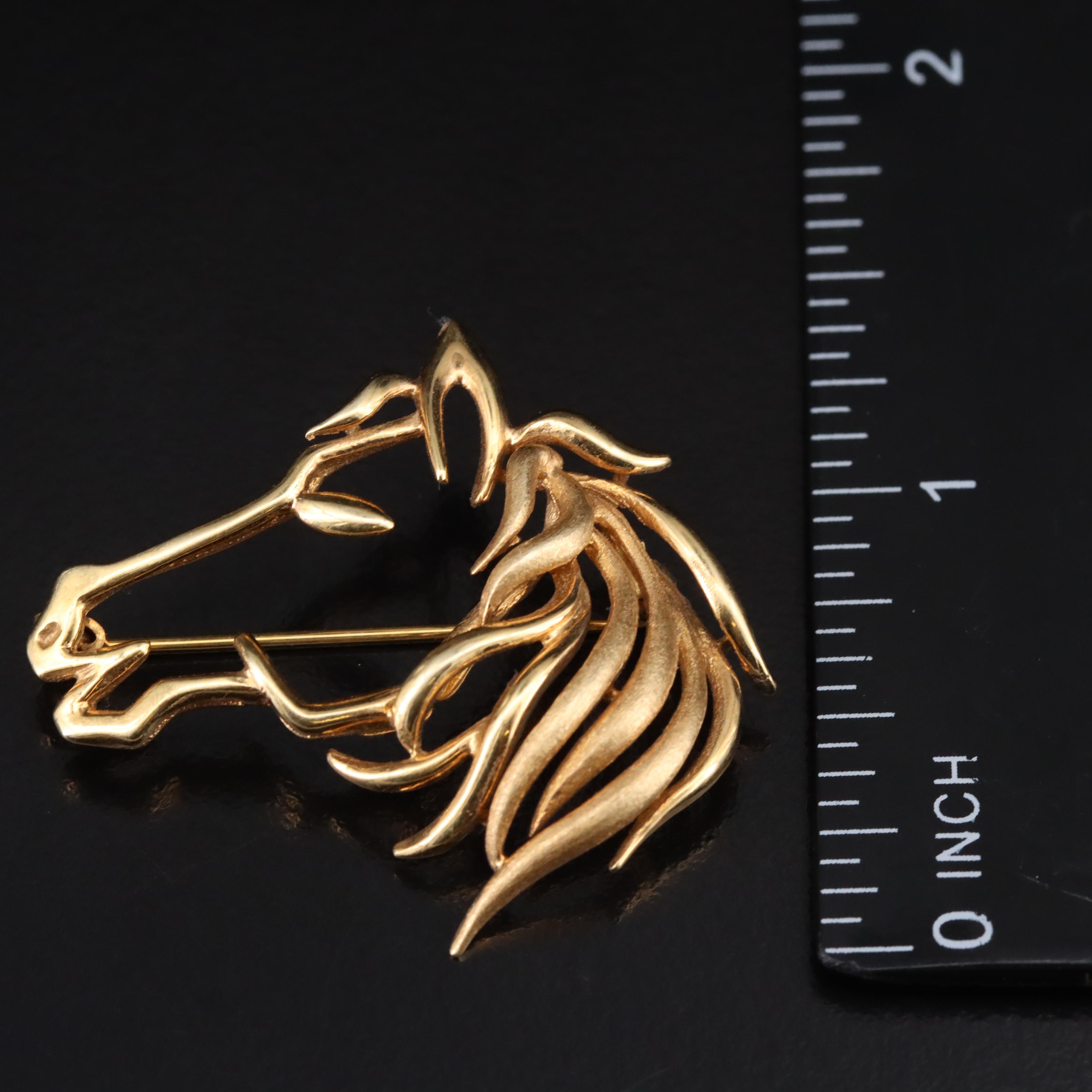 14K Horse Brooch