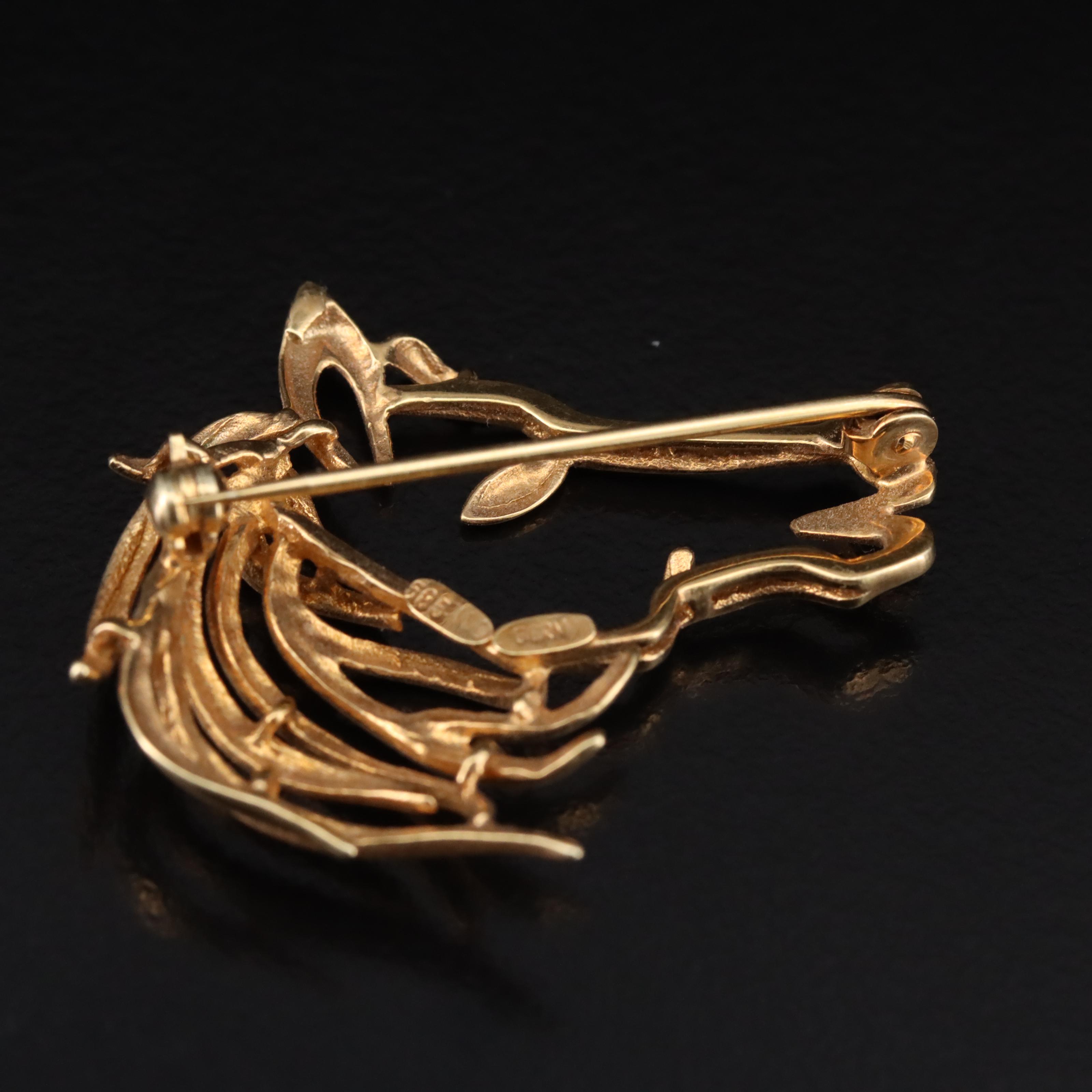 14K Horse Brooch
