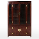 Henredon Chinese Style Brass-Mounted Mahogany China Cabinet