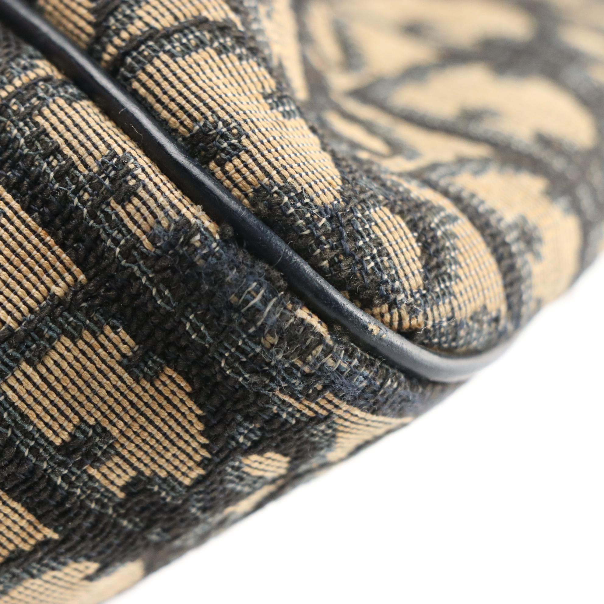 Christian Dior Boston Bag in Dior Oblique Canvas with Leather Trim