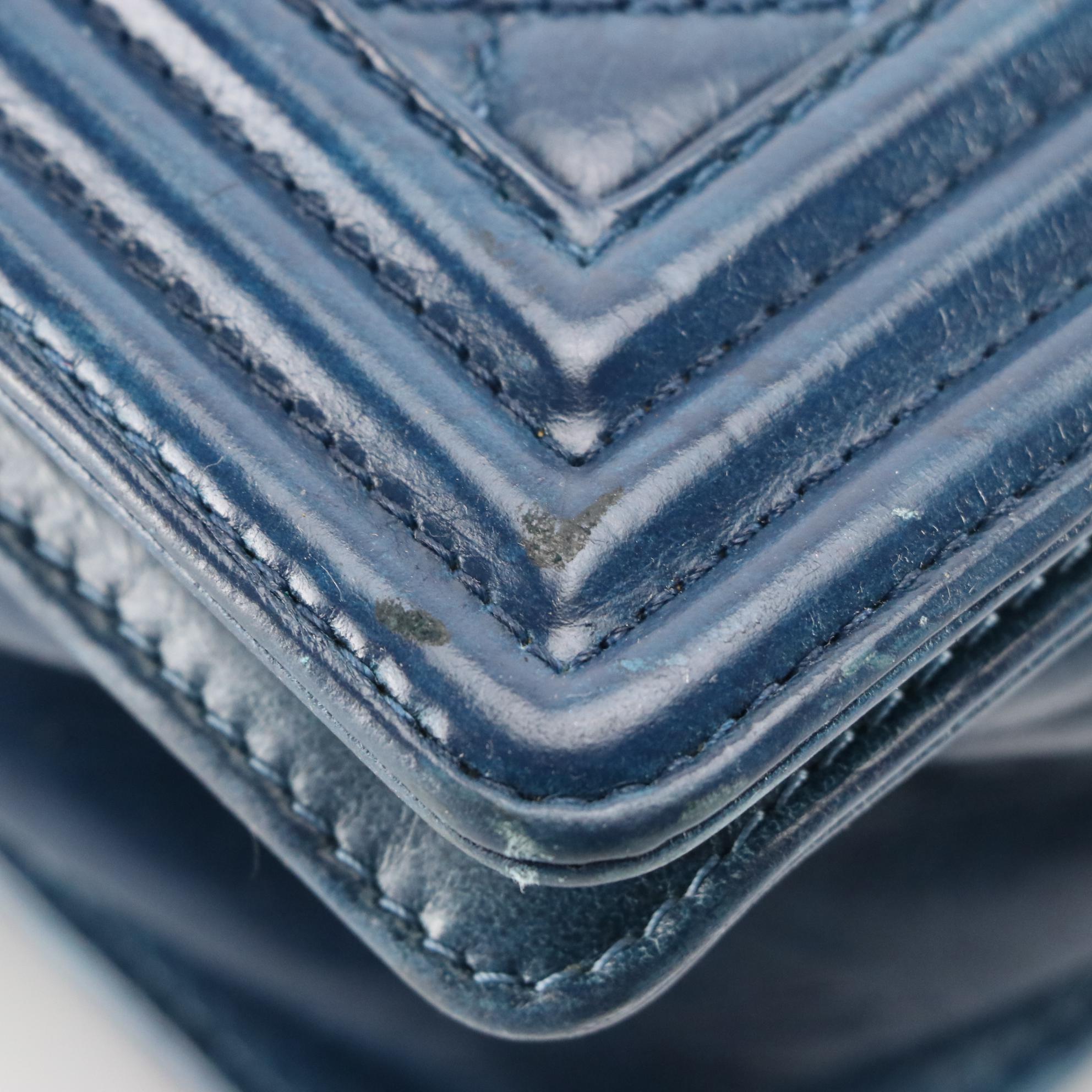 Chanel Boy Large Flap Bag in Crinkle Calfskin Leather