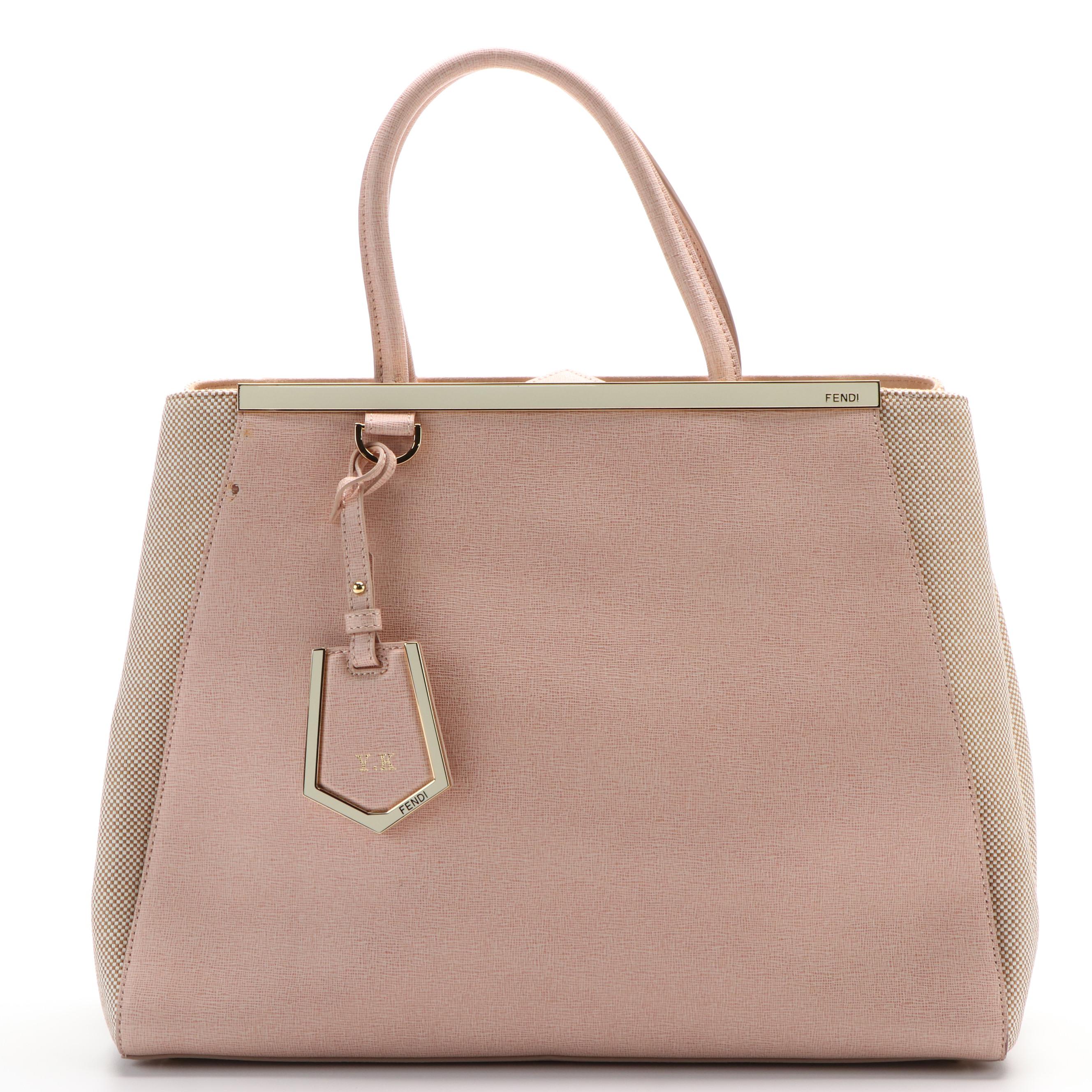 Fendi Toujours Hand Bag in Pink Leather