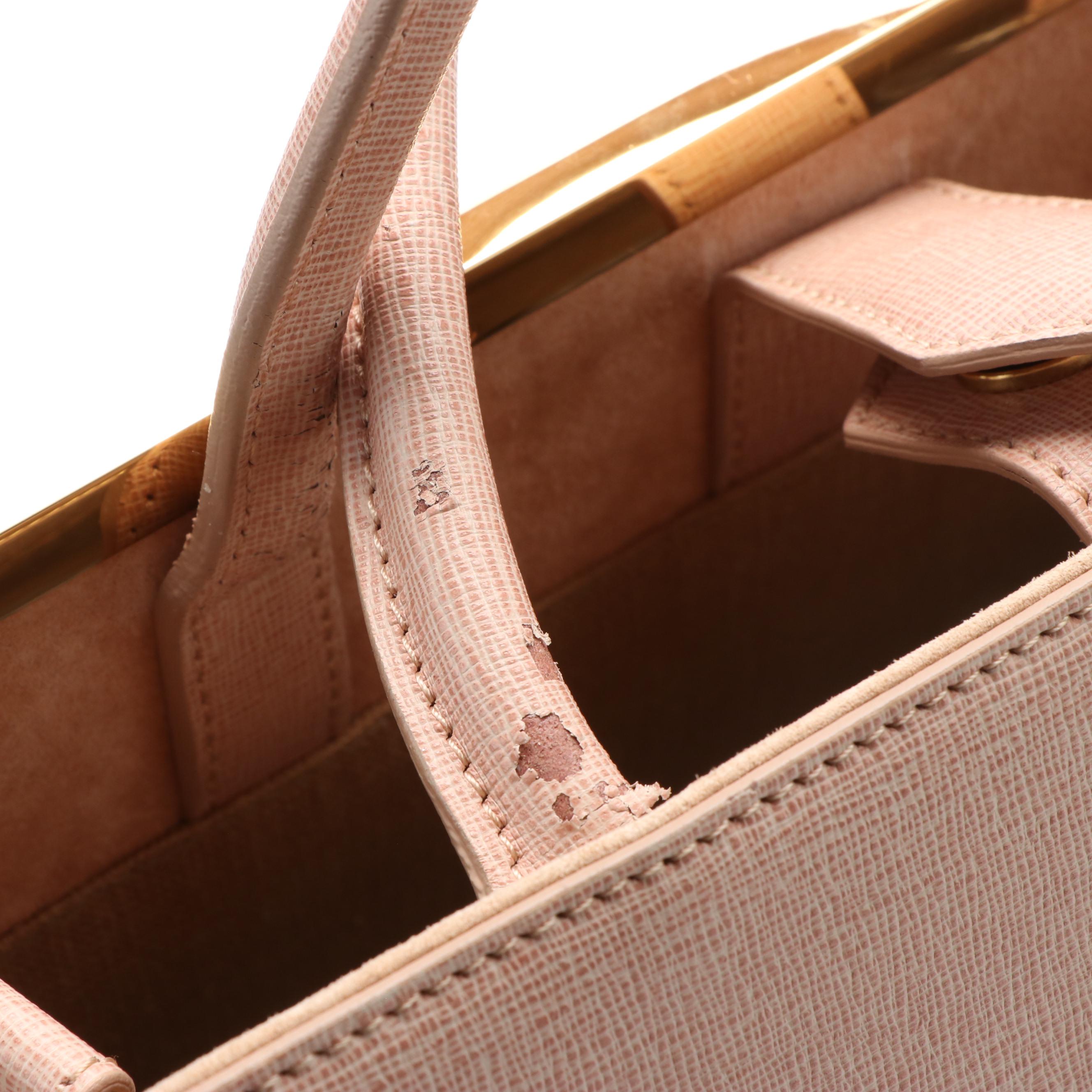 Fendi Toujours Hand Bag in Pink Leather