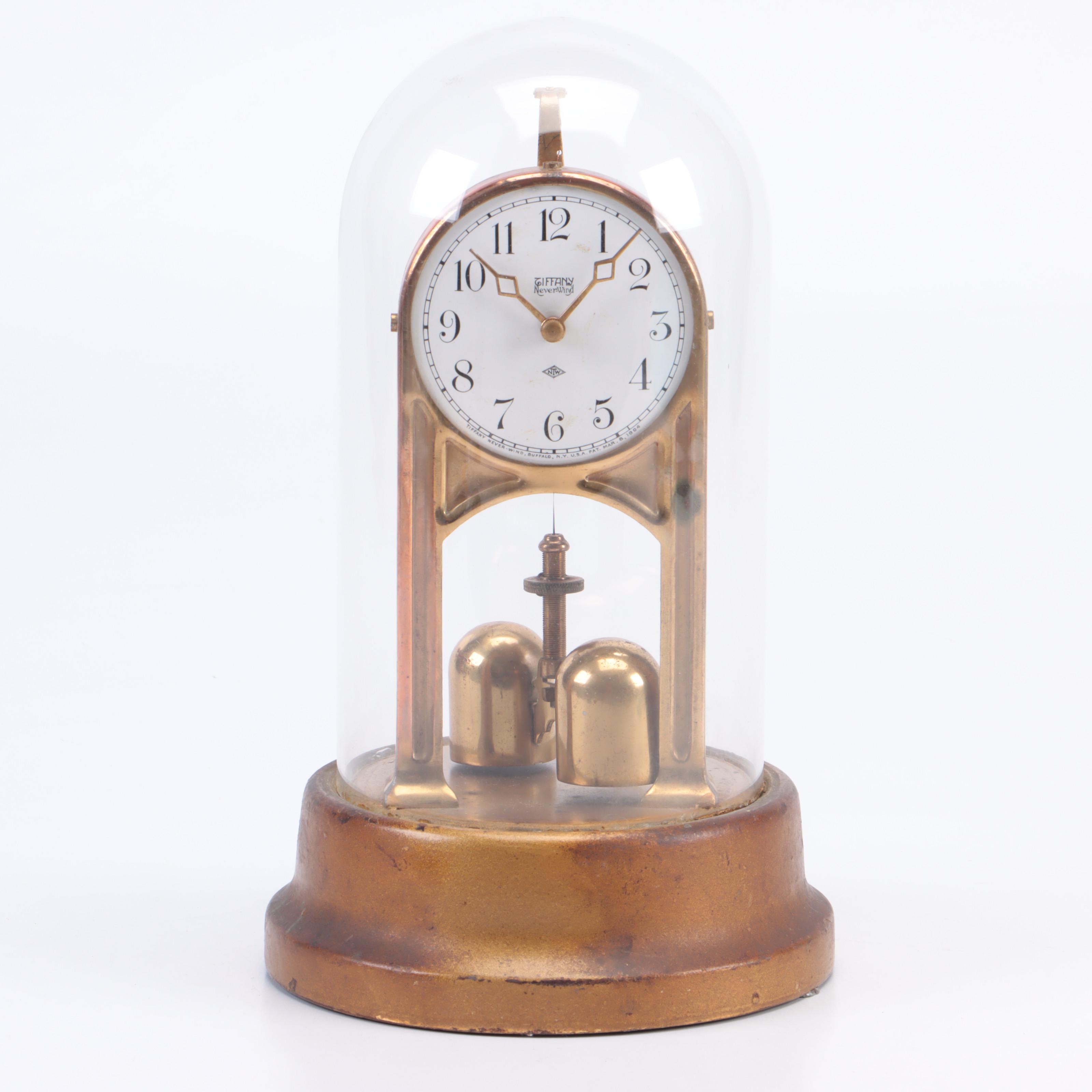 Tiffany Never-Wind Electric Torsion Anniversary Clock