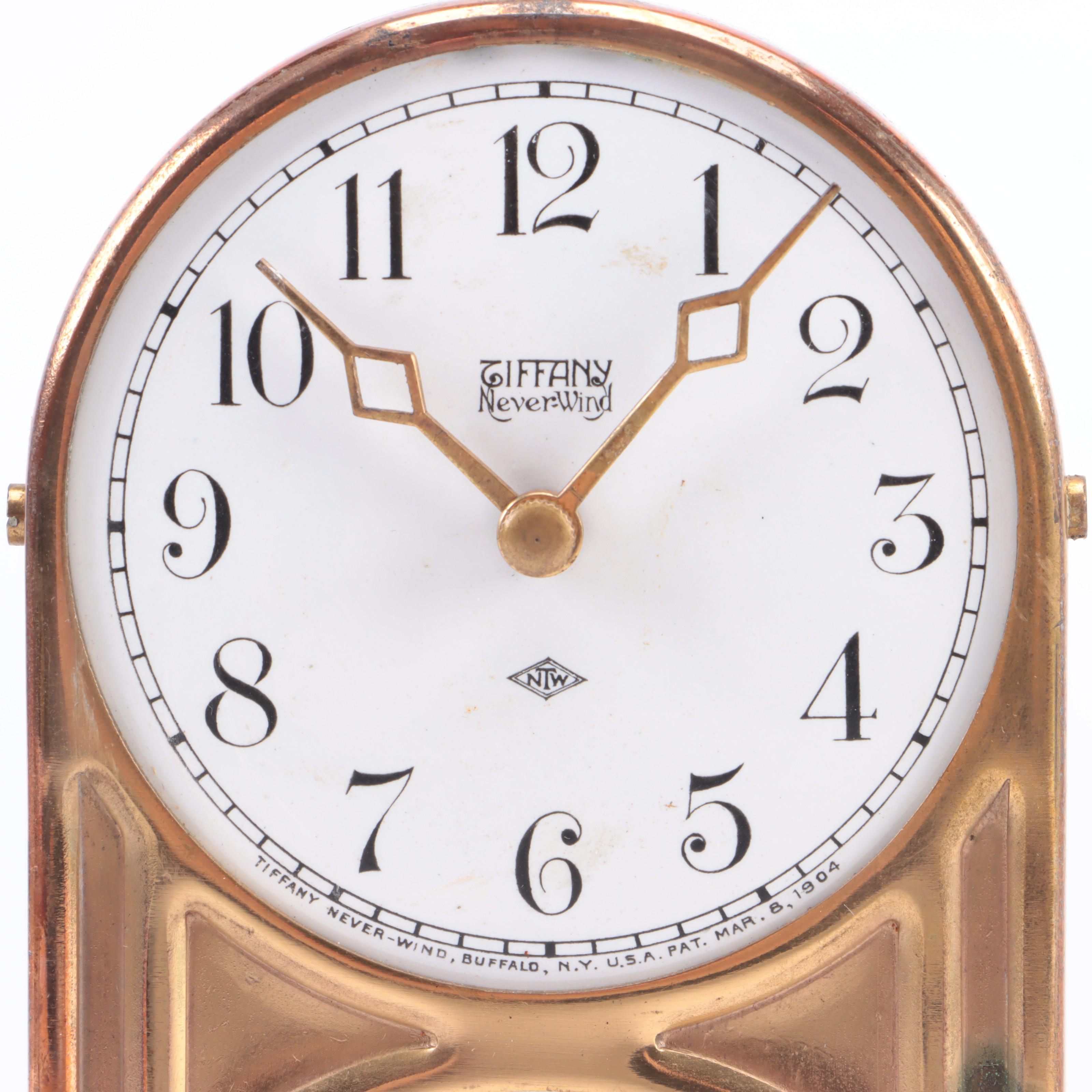 Tiffany Never-Wind Electric Torsion Anniversary Clock