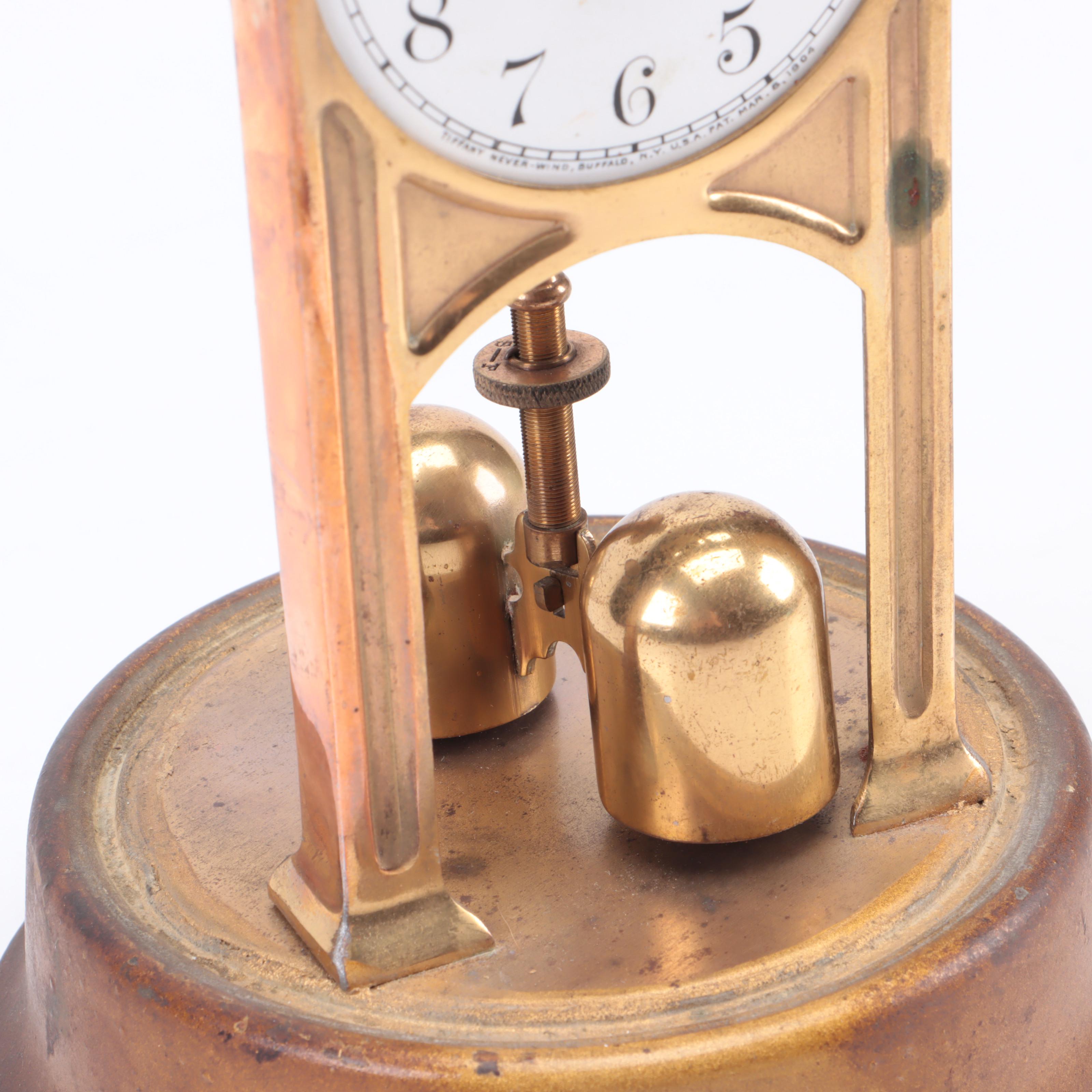 Tiffany Never-Wind Electric Torsion Anniversary Clock