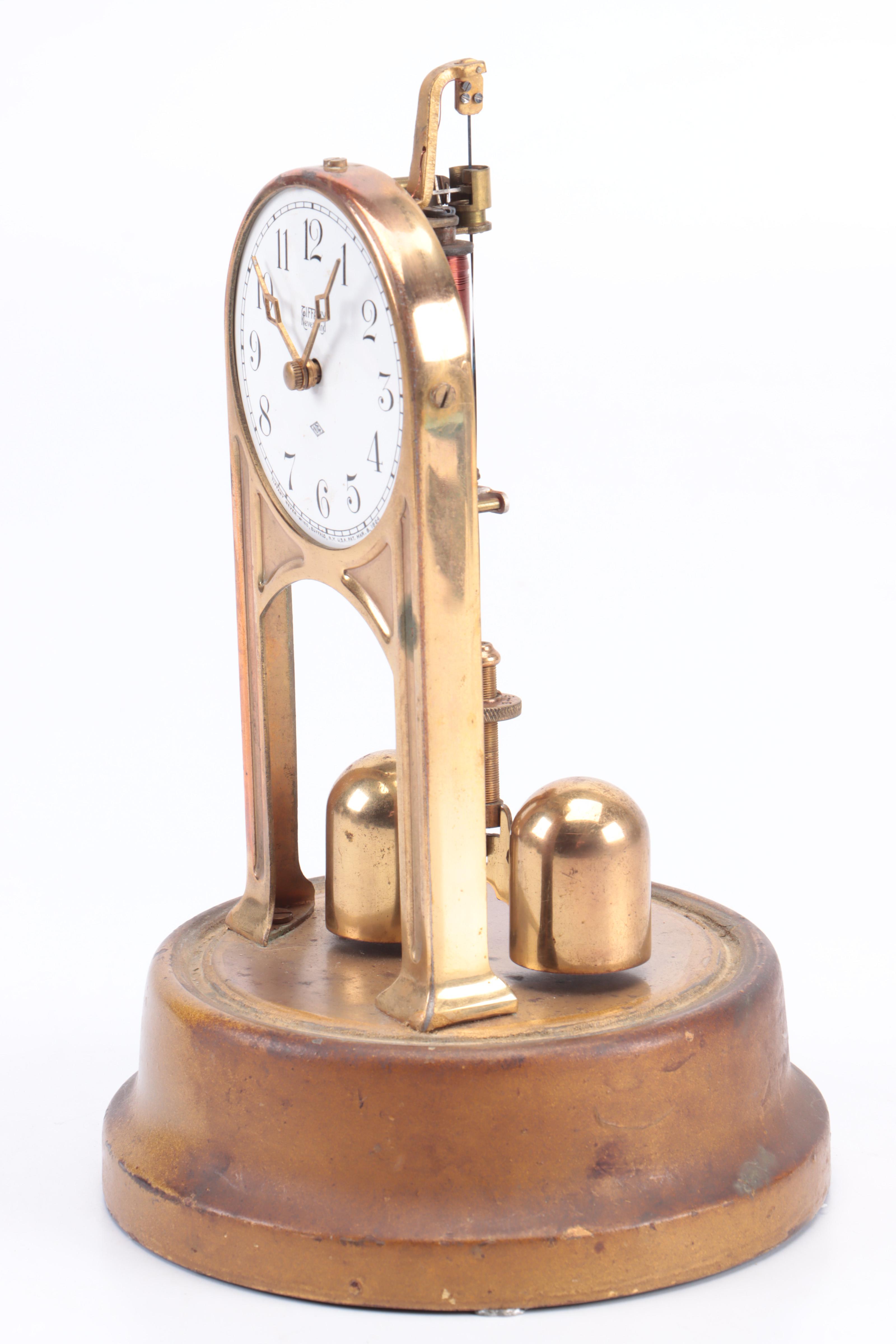 Tiffany Never-Wind Electric Torsion Anniversary Clock