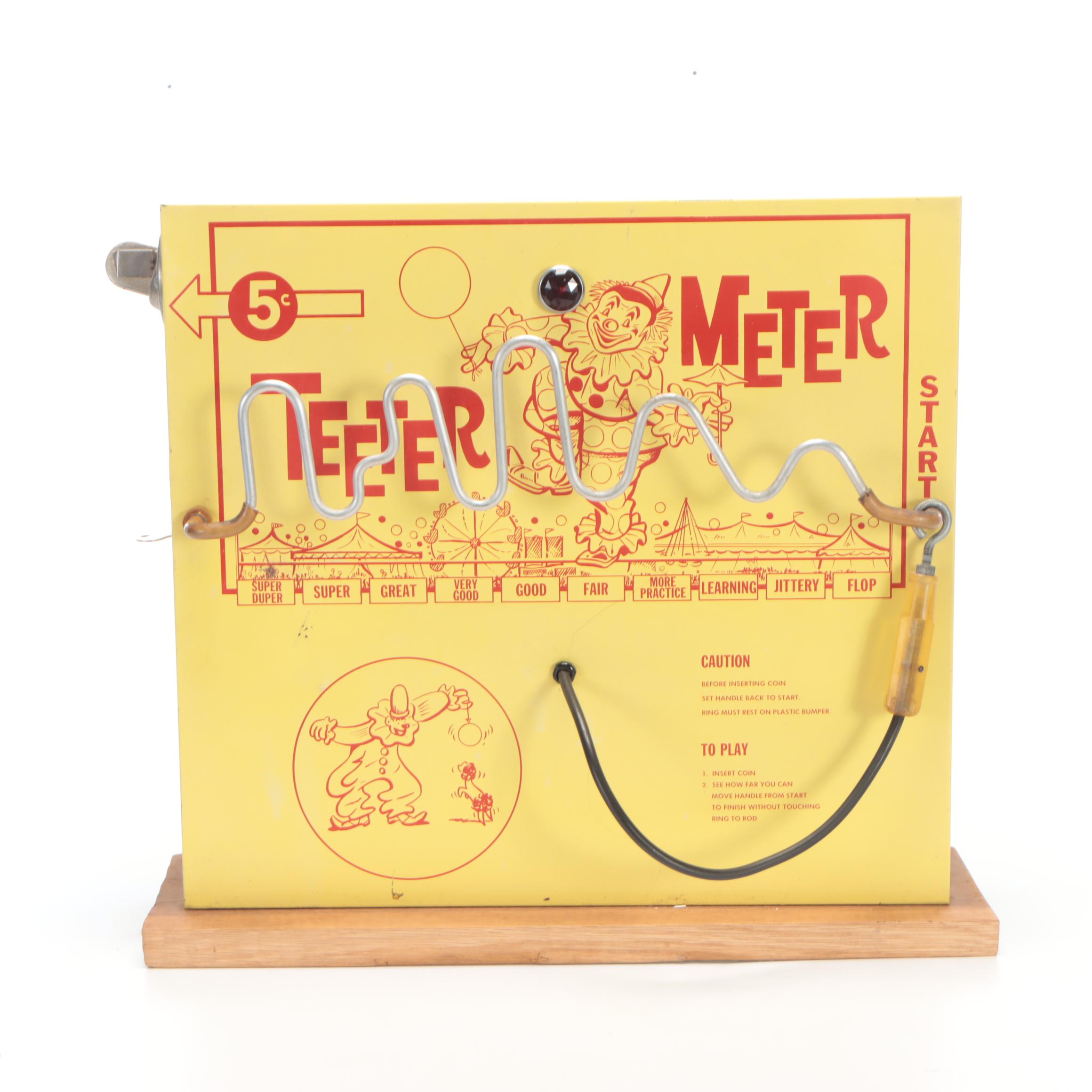 Teeter Meter Metal Table Top Arcade Game