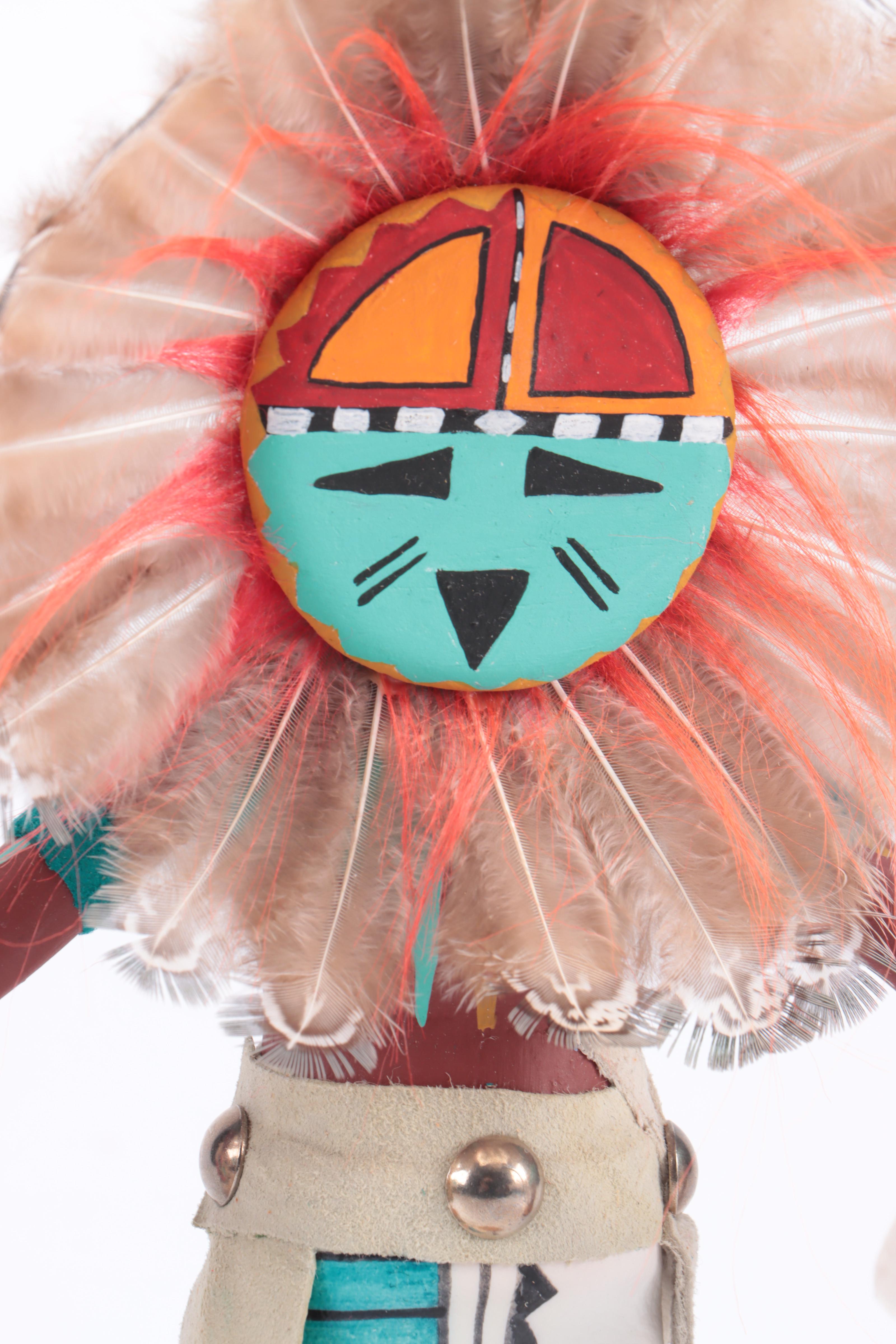 K. Largo Tawa "Sun", "Snake Dancer" With "White Buffalo" Kachinas