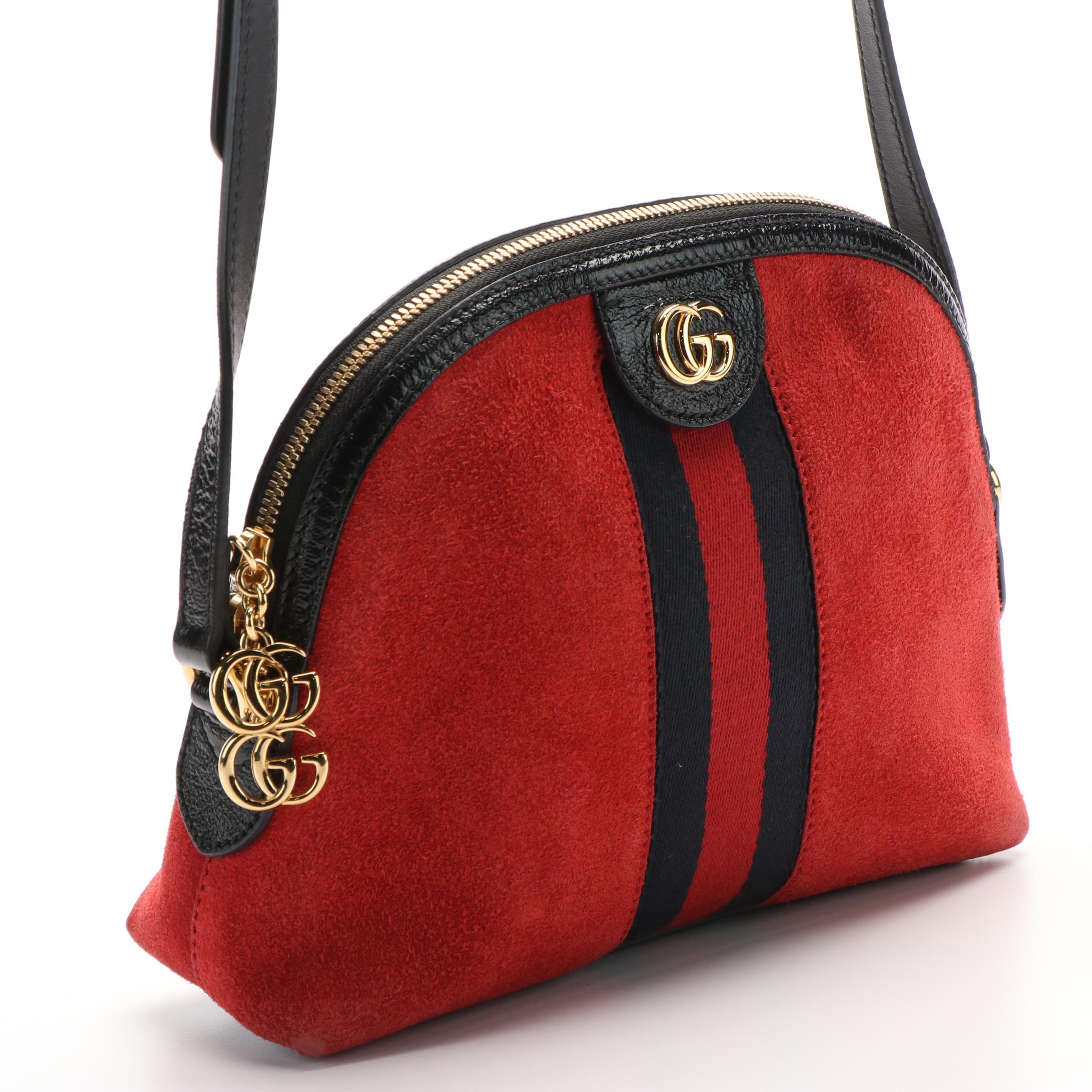 Gucci Ophidia Suede Dome Shoulder Bag