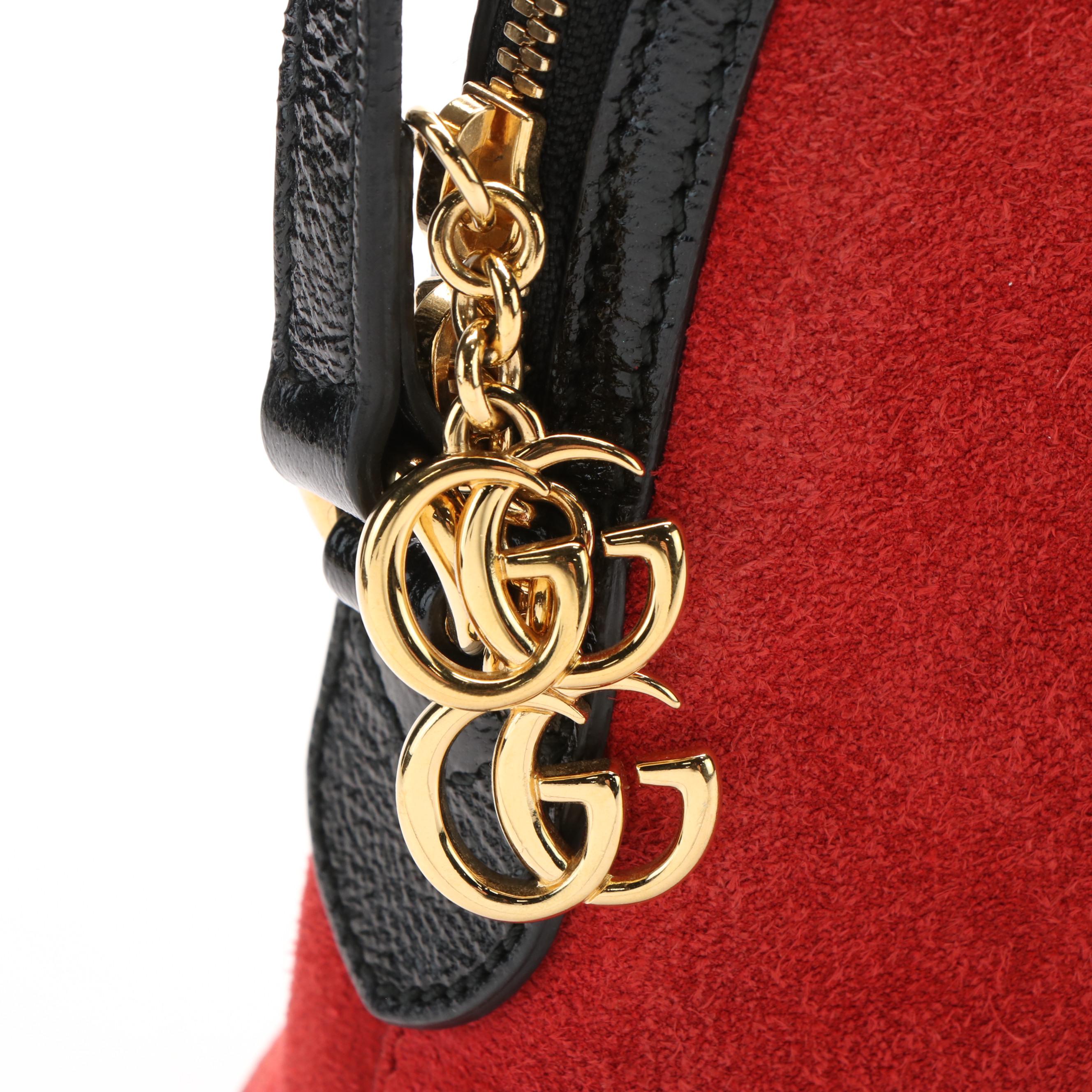 Gucci Ophidia Suede Dome Shoulder Bag