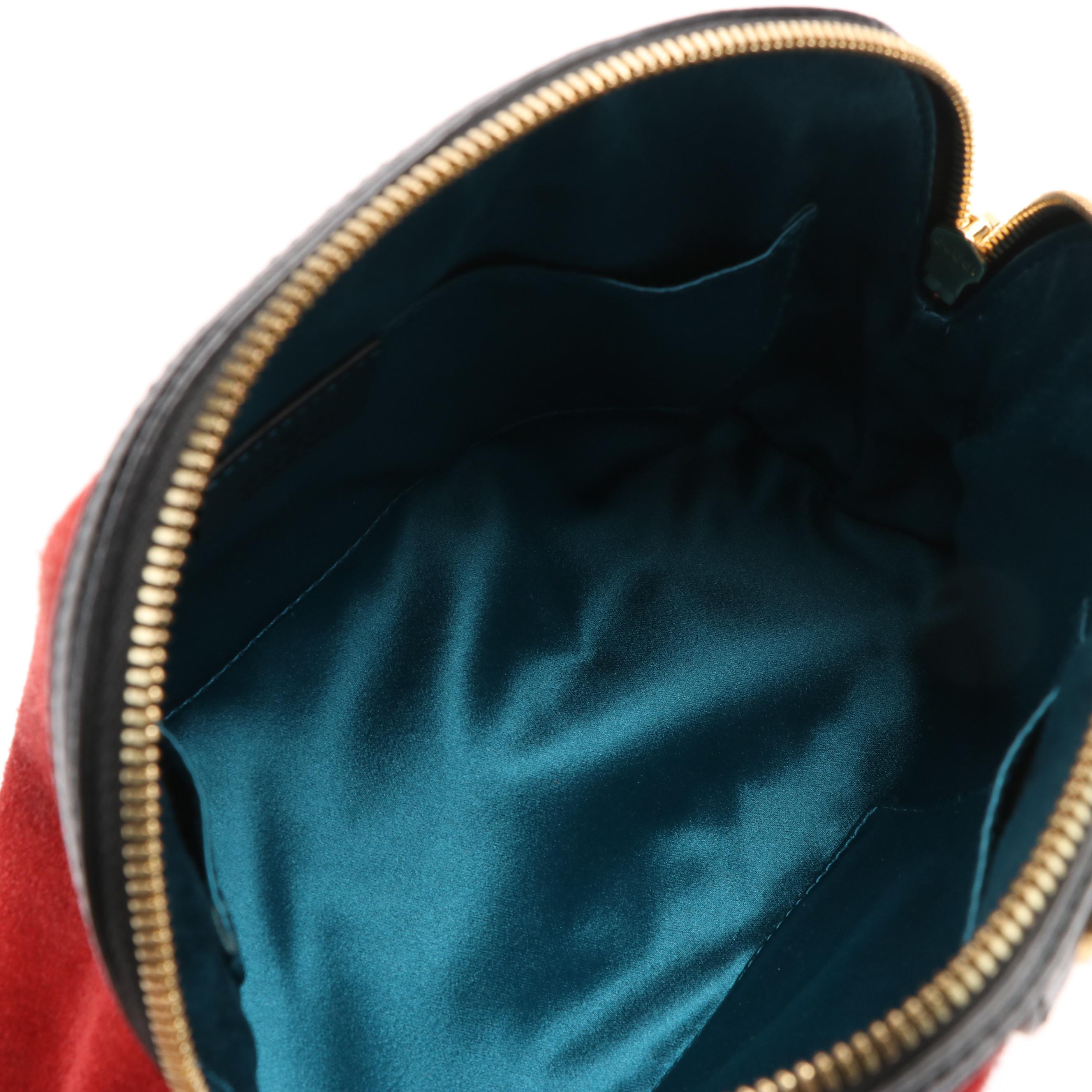 Gucci Ophidia Suede Dome Shoulder Bag