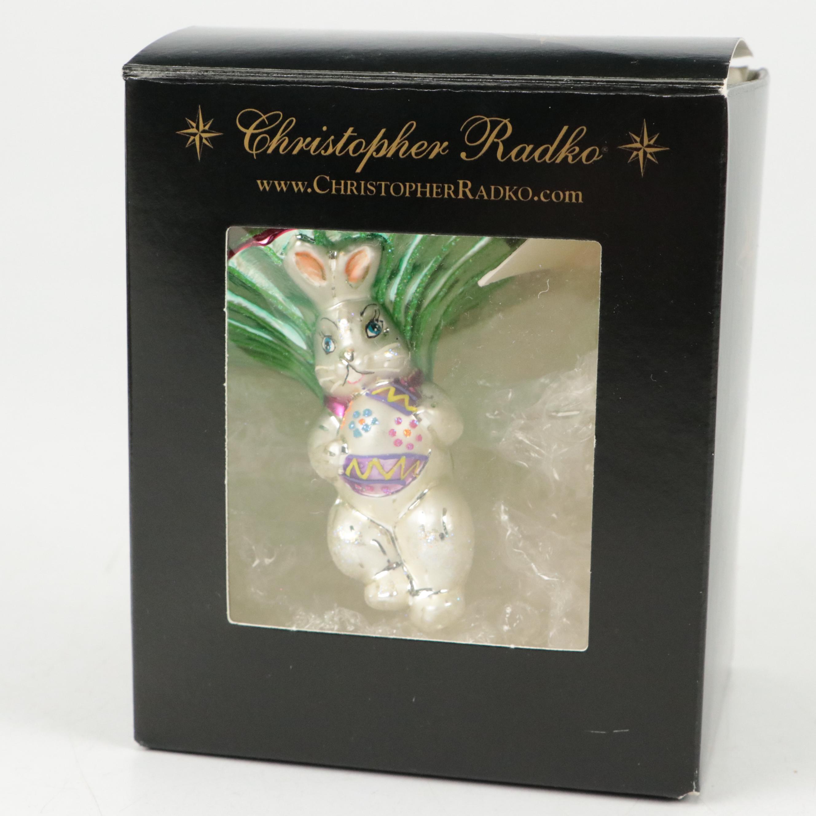 Christopher Radko Halloween and Easter Glass Christmas Ornaments