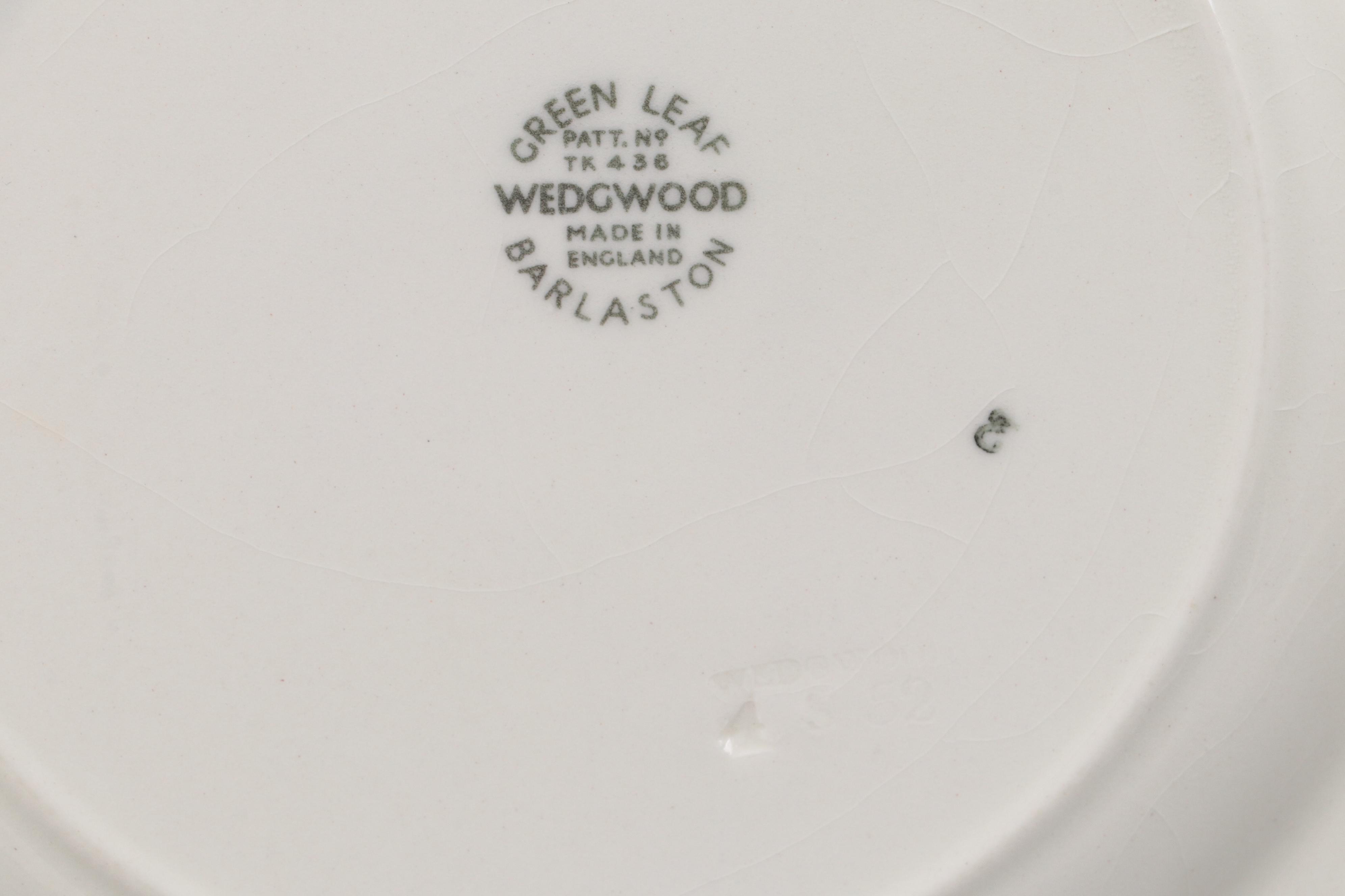 Wedgwood "Green Leaf" Dinnerware, 1949-1957
