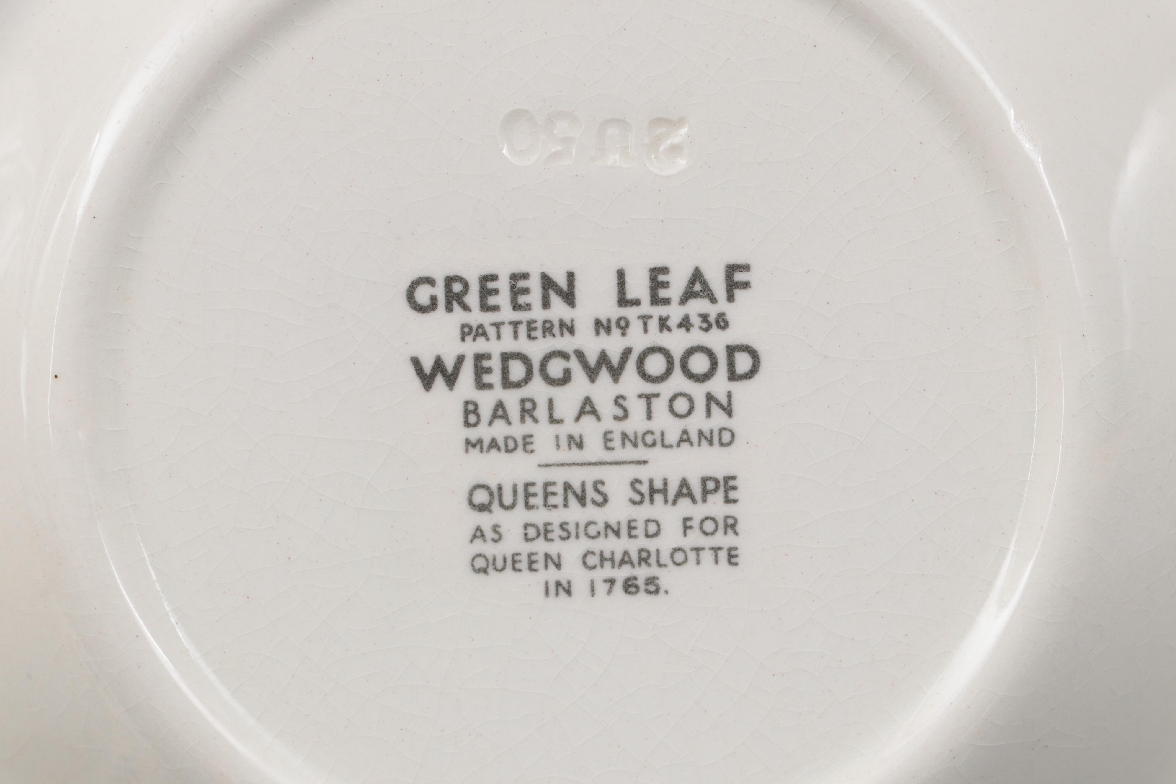 Wedgwood "Green Leaf" Dinnerware, 1949-1957