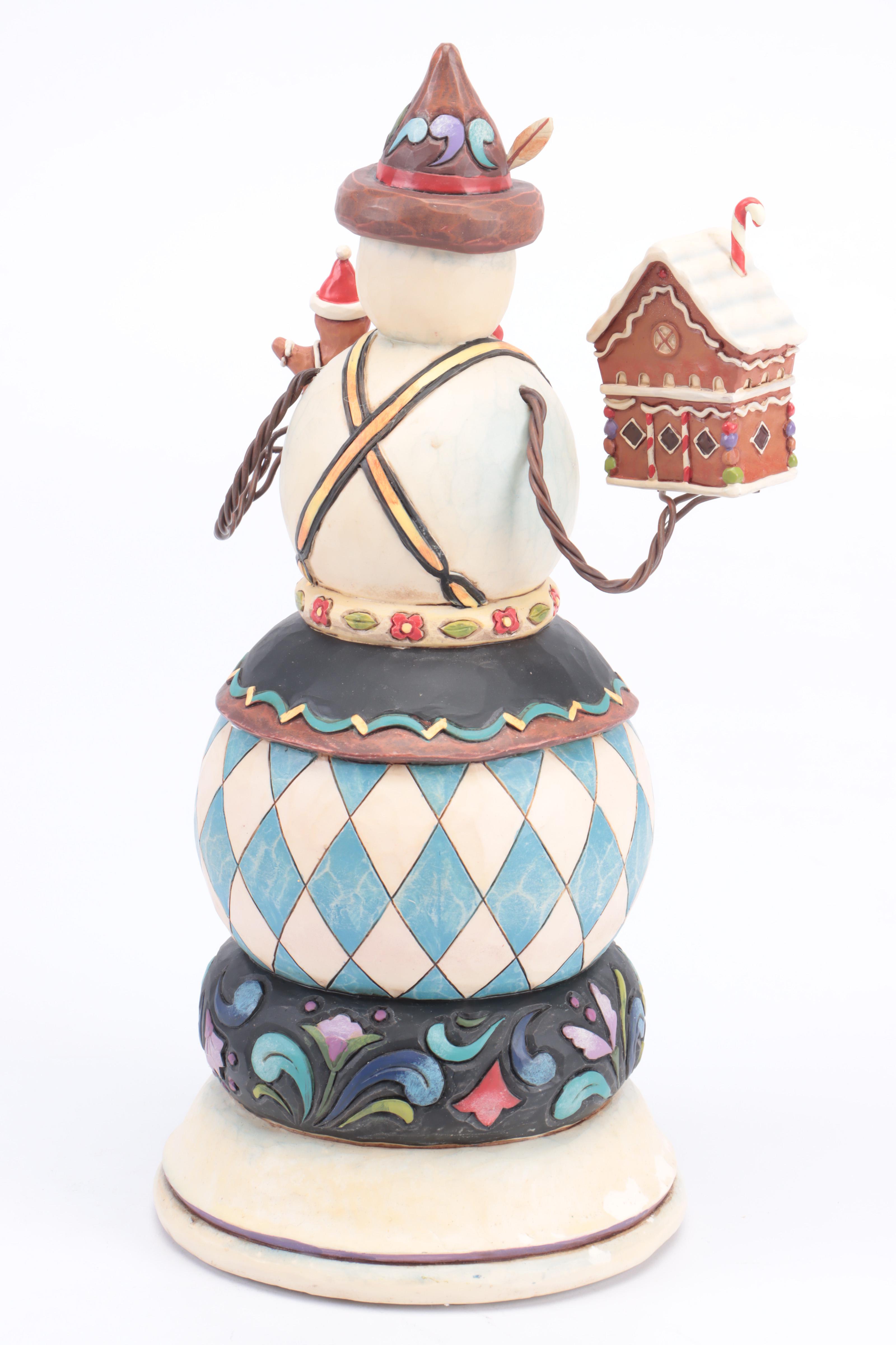 Jim Shore Snowman Musical Figurine with Other Jim Shore Holiday Figurines