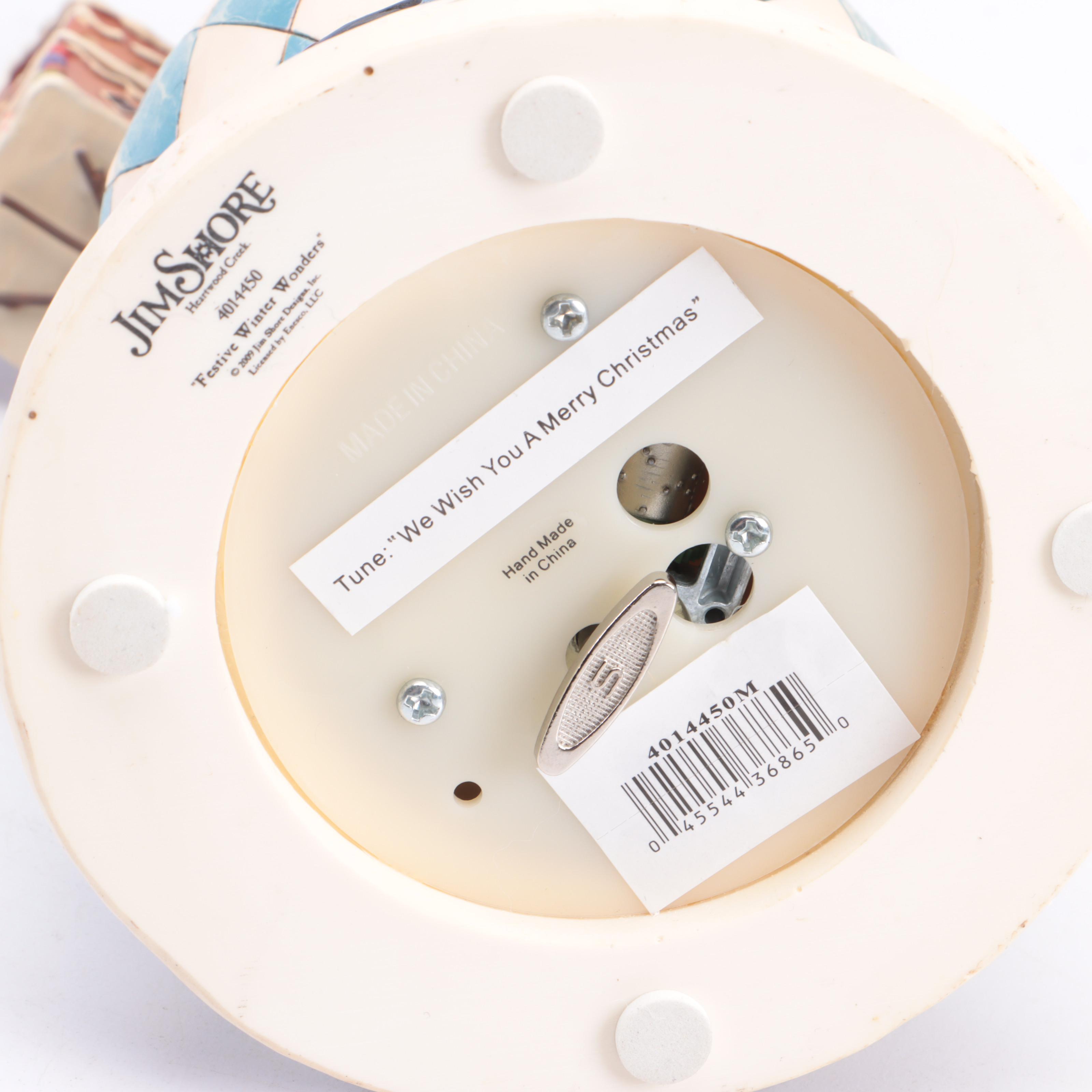 Jim Shore Snowman Musical Figurine with Other Jim Shore Holiday Figurines