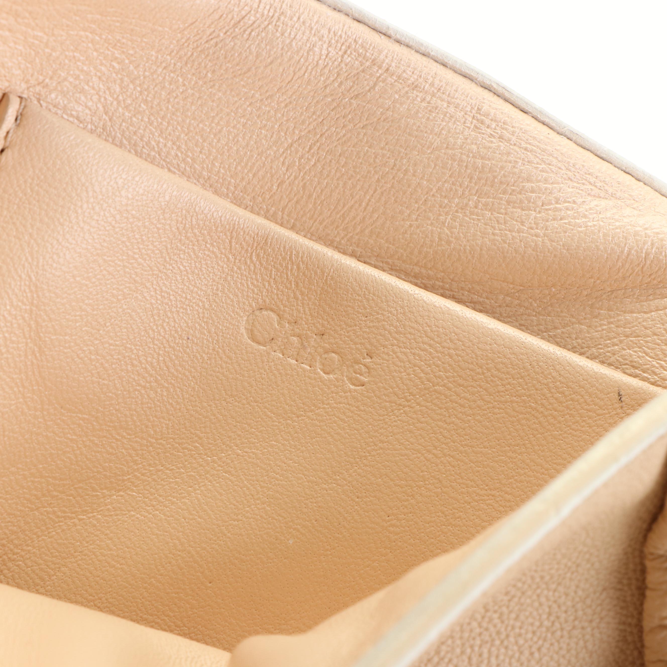 Chloé Elsie Beige Leather Chain Shoulder Bag