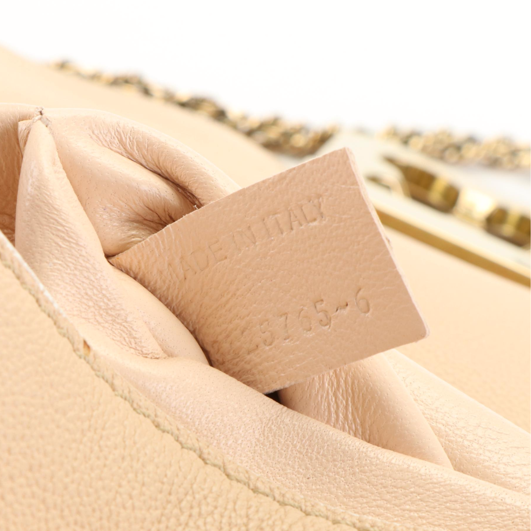 Chloé Elsie Beige Leather Chain Shoulder Bag