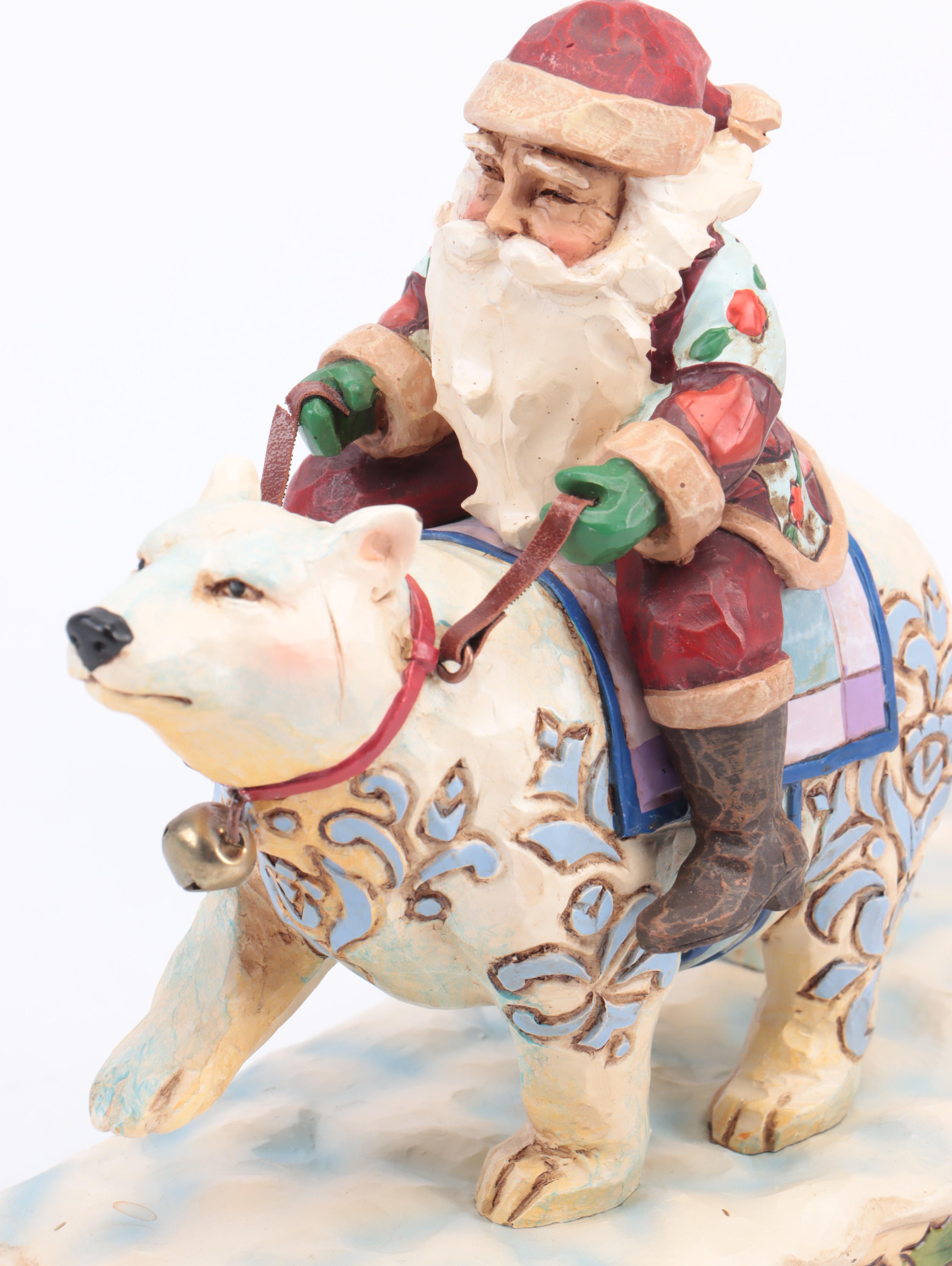 Jim Shore Snowman Musical Figurine with Other Jim Shore Holiday Figurines