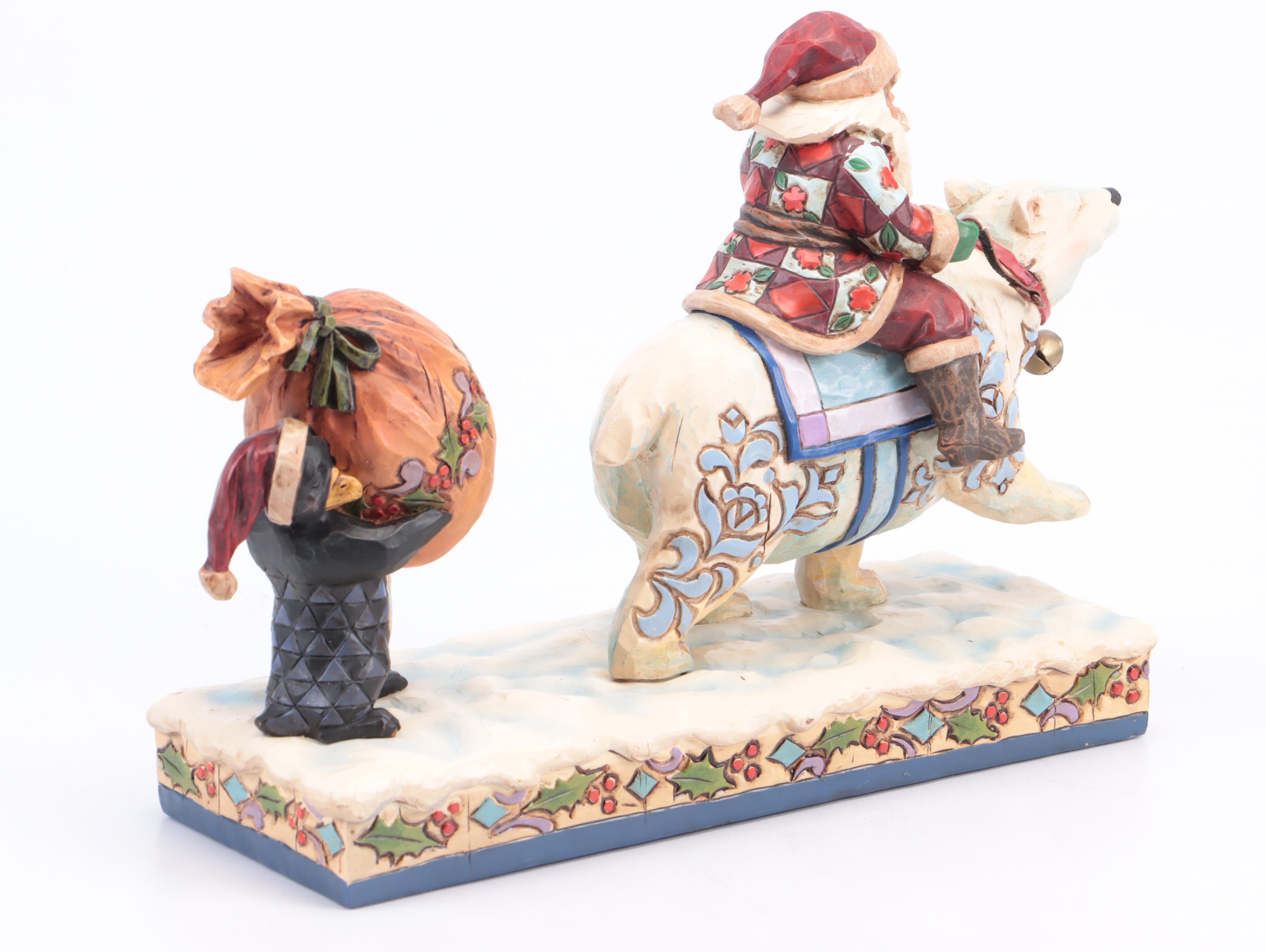 Jim Shore Snowman Musical Figurine with Other Jim Shore Holiday Figurines