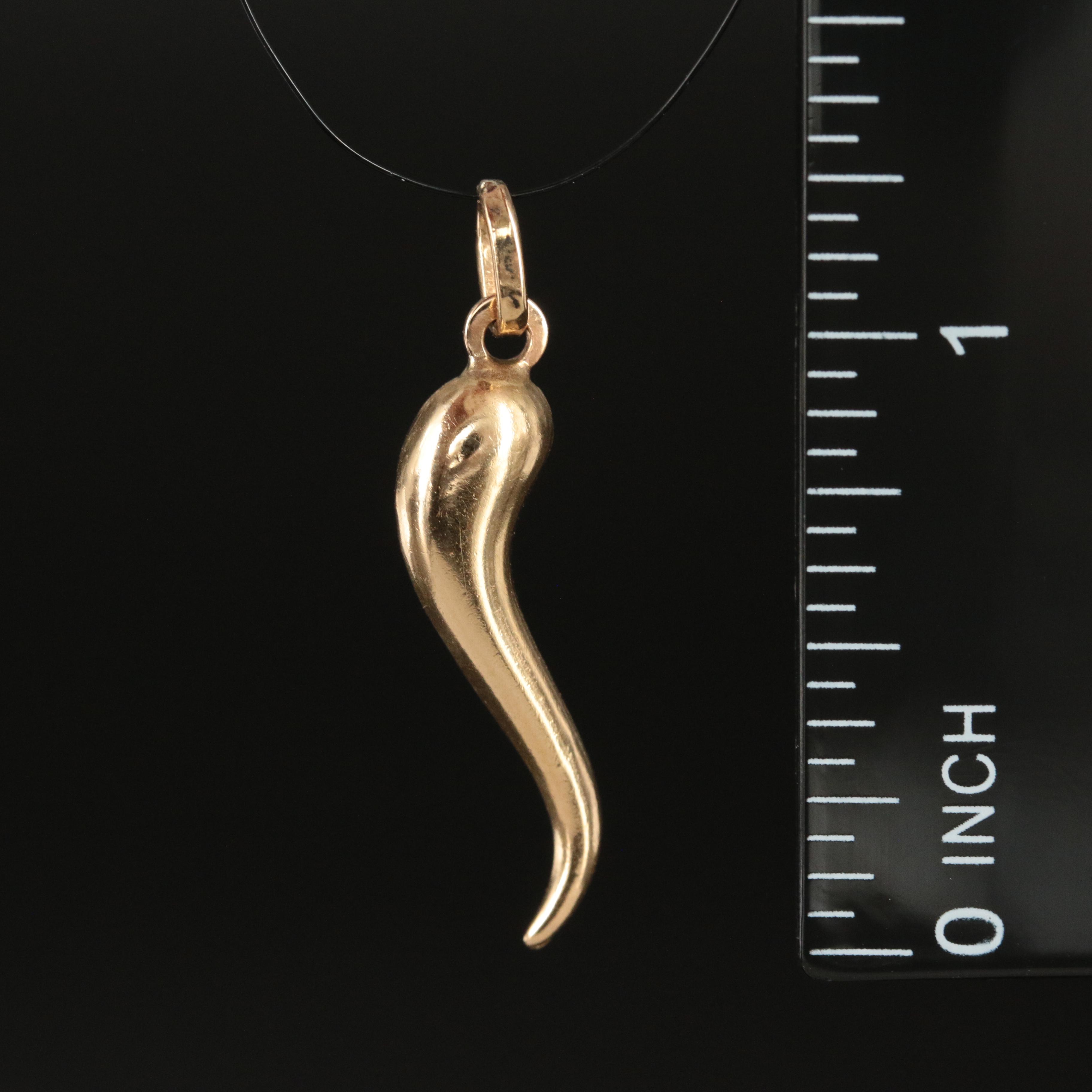 18K Cornicello Pendant