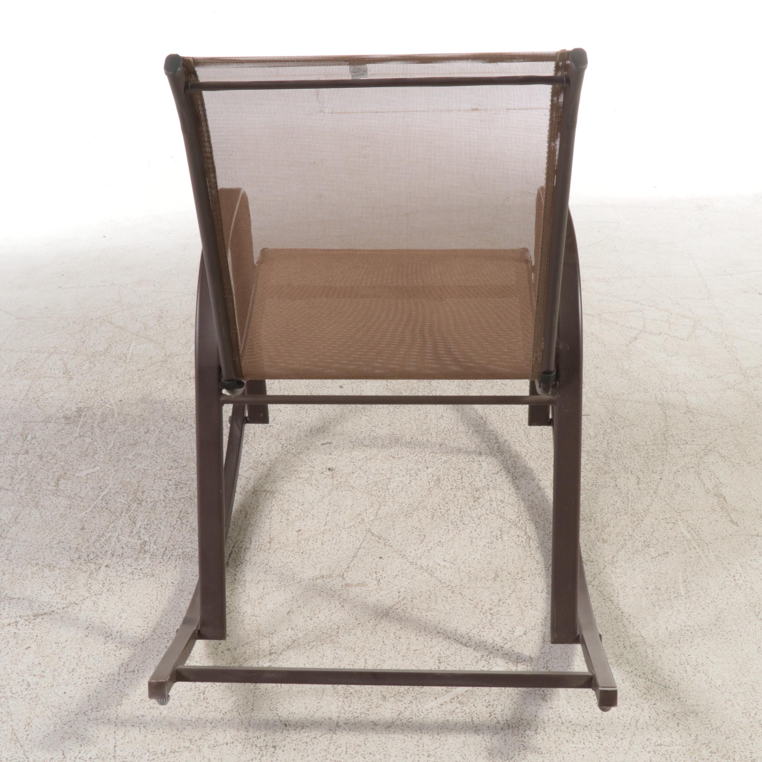 Pair of Powder-Coated Metal Stacking Patio Rockers