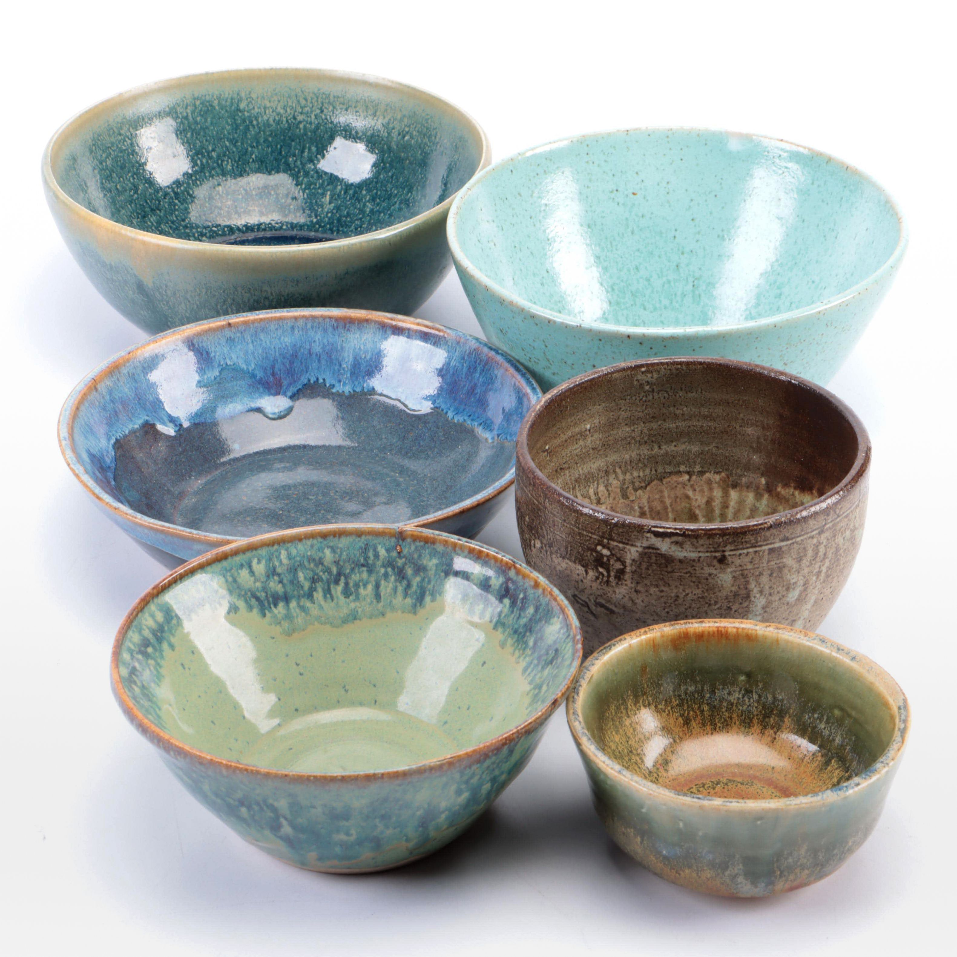 Wheel-Thrown Studio Art Pottery Bowls