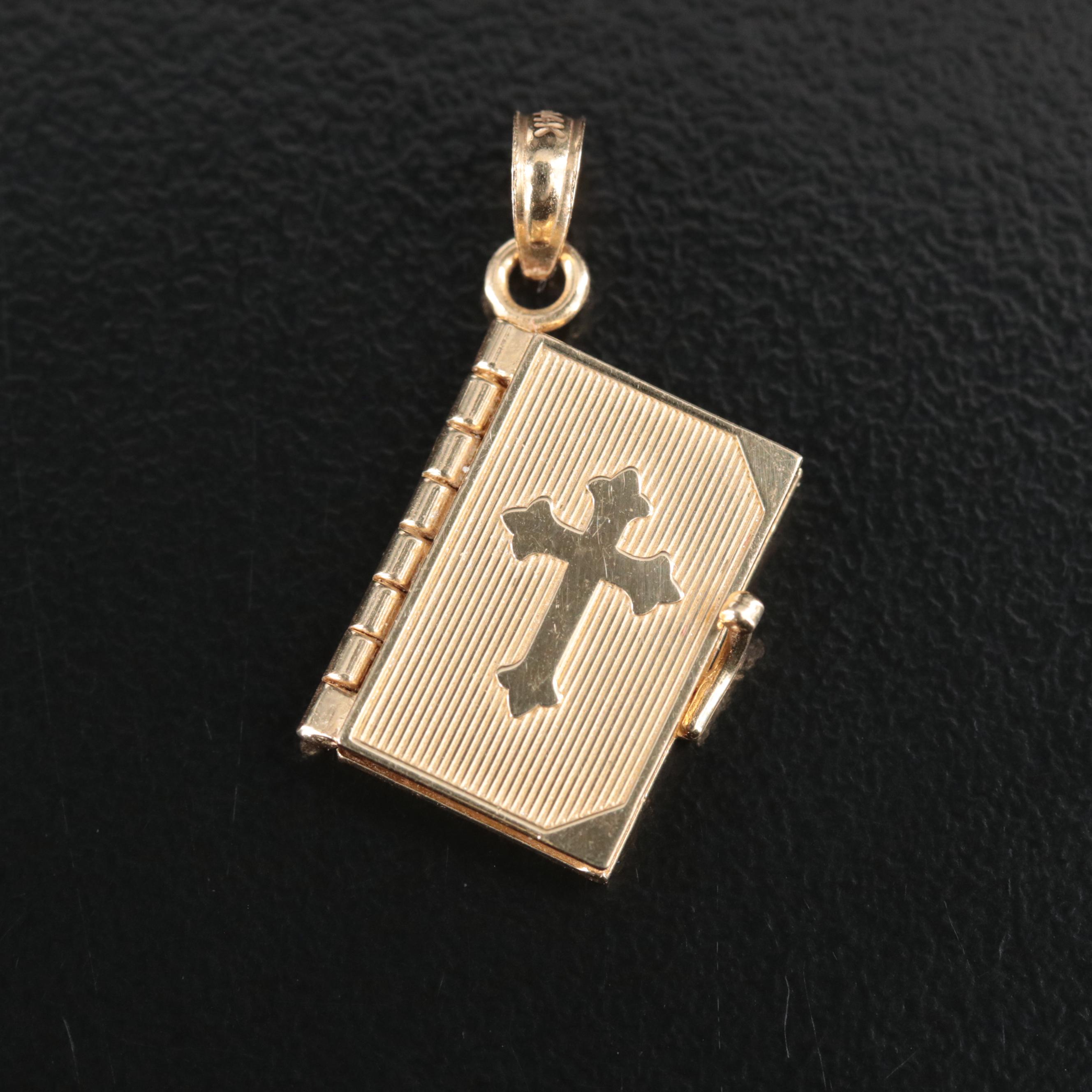 14K Lord's Prayer Bible Locket