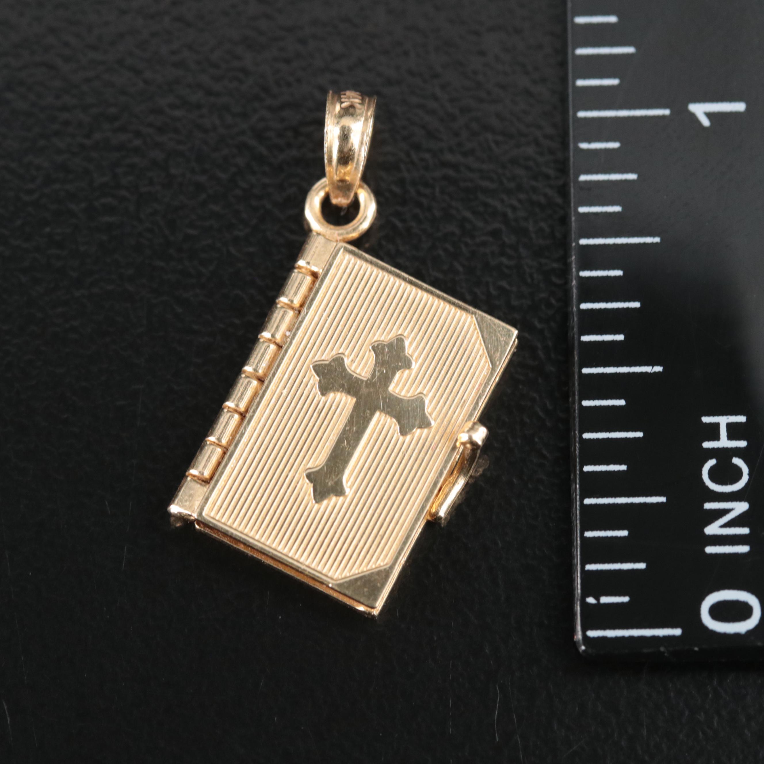 14K Lord's Prayer Bible Locket
