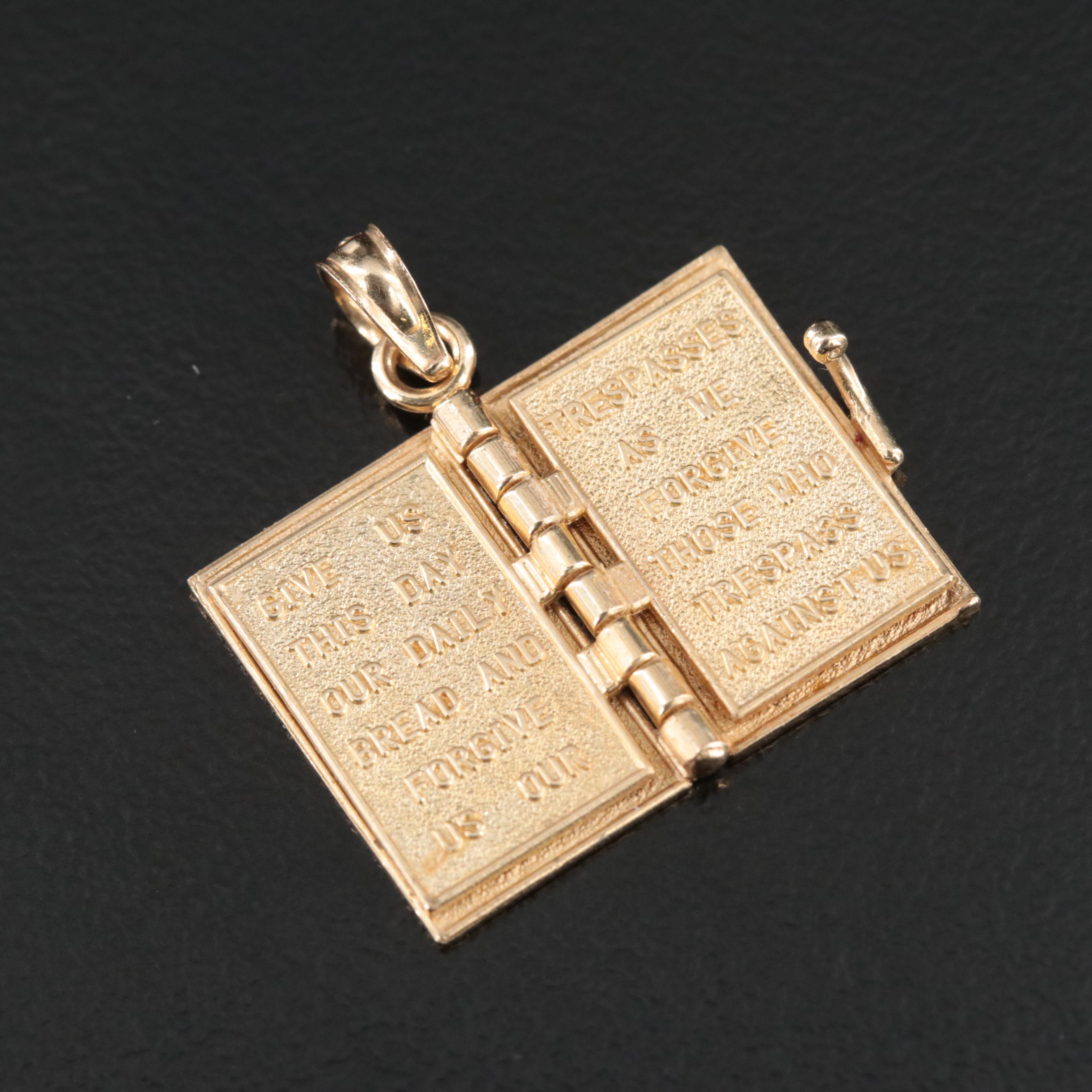 14K Lord's Prayer Bible Locket