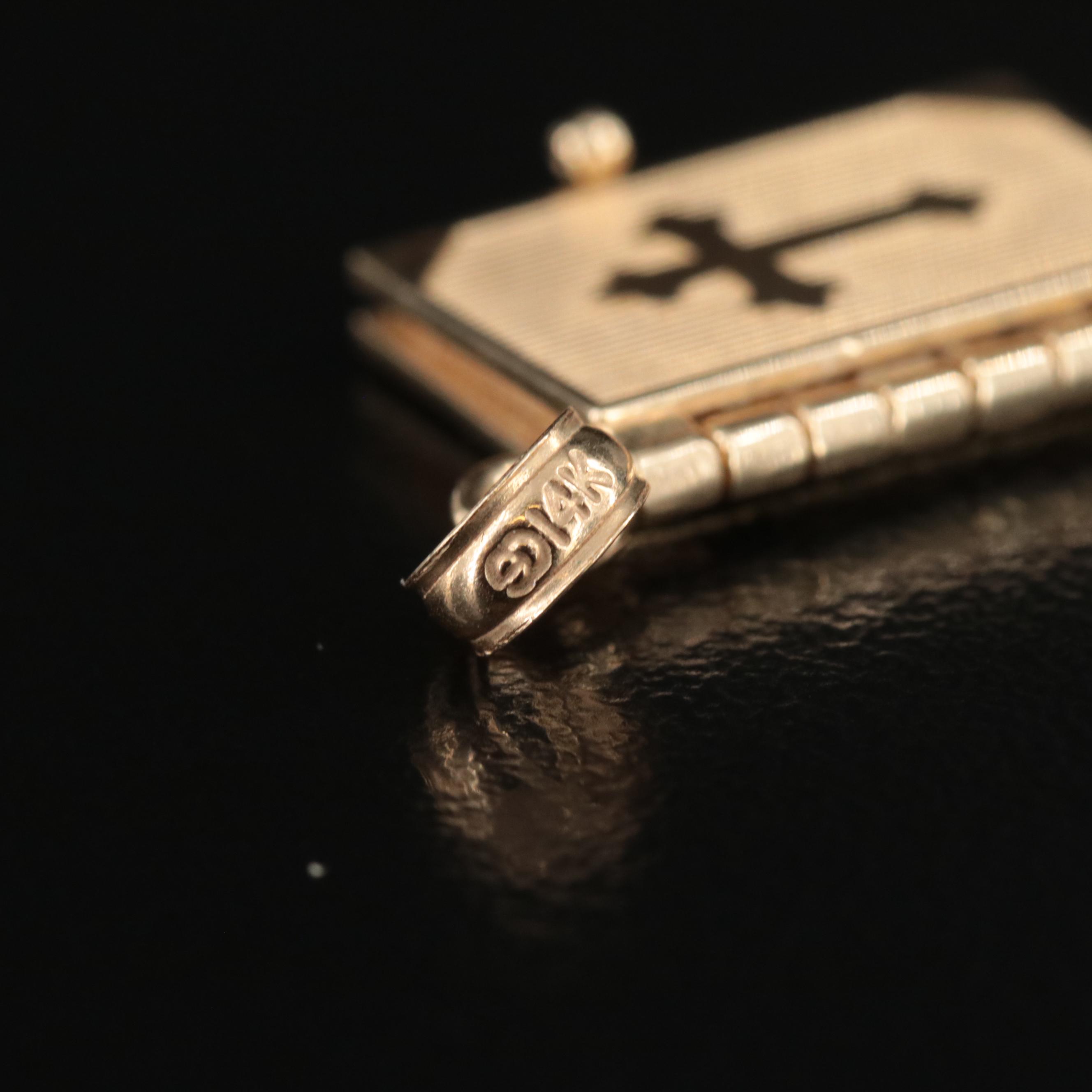 14K Lord's Prayer Bible Locket