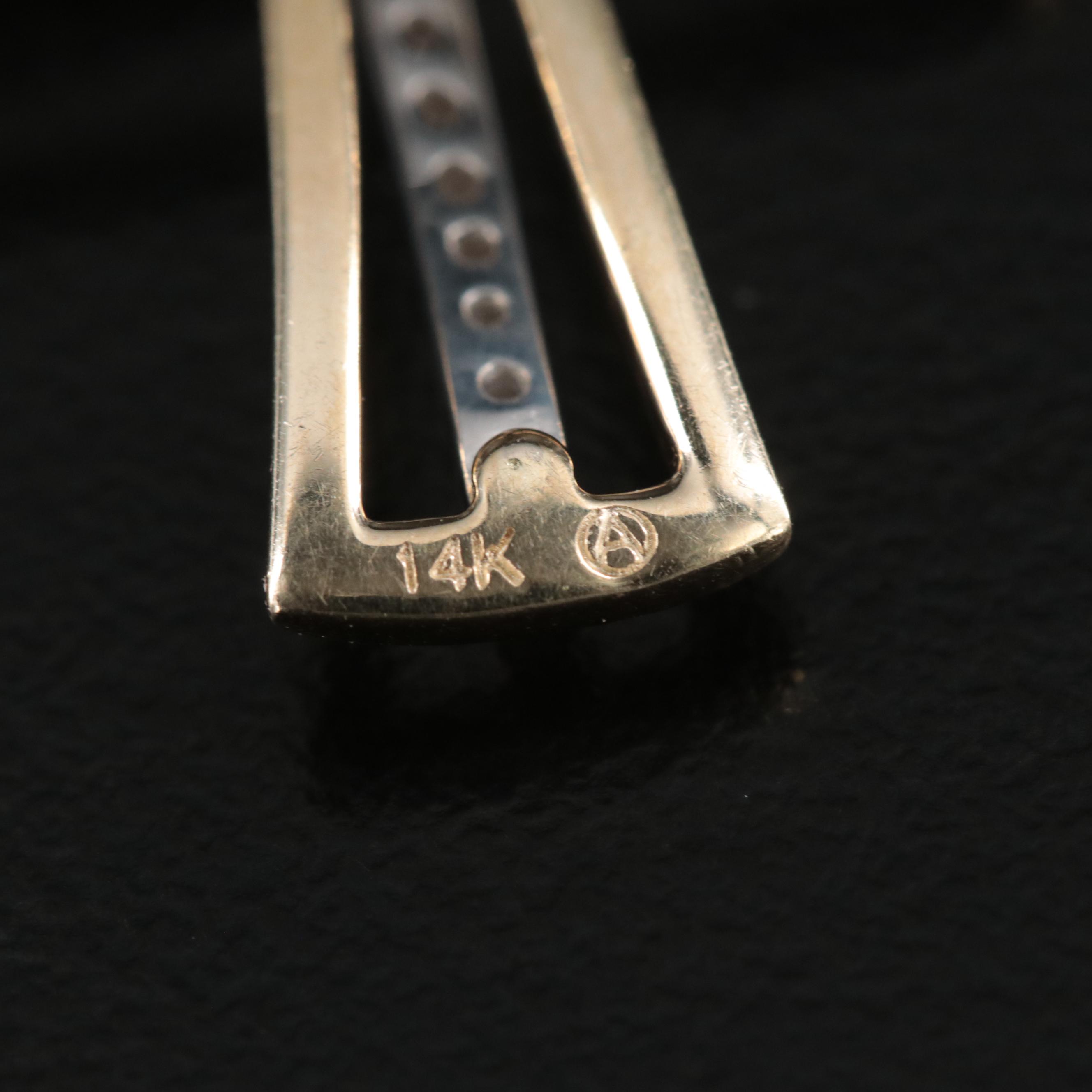 14K 0.28 CTW Diamond Cross Pendant