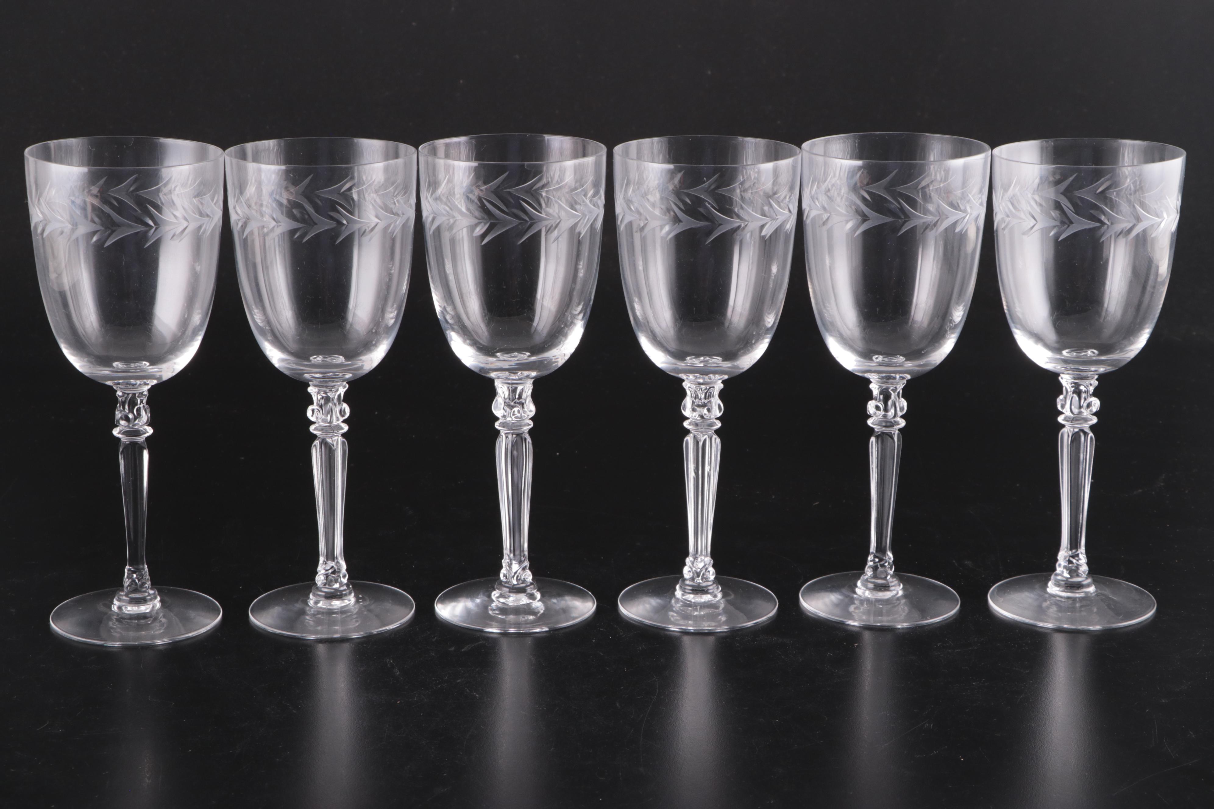 Fostoria "Holly Clear" Stemware and Other Table Accessories