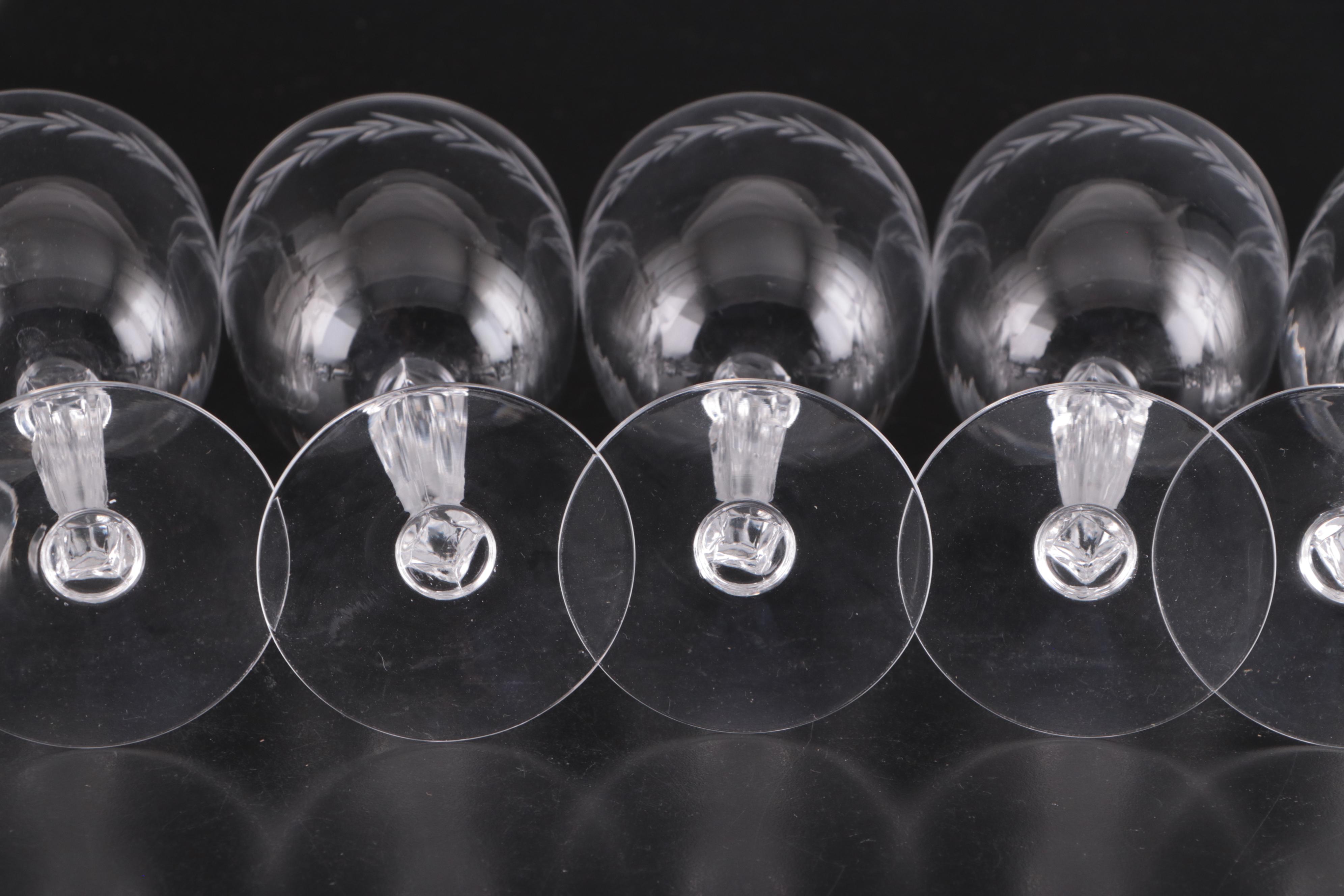 Fostoria "Holly Clear" Stemware and Other Table Accessories