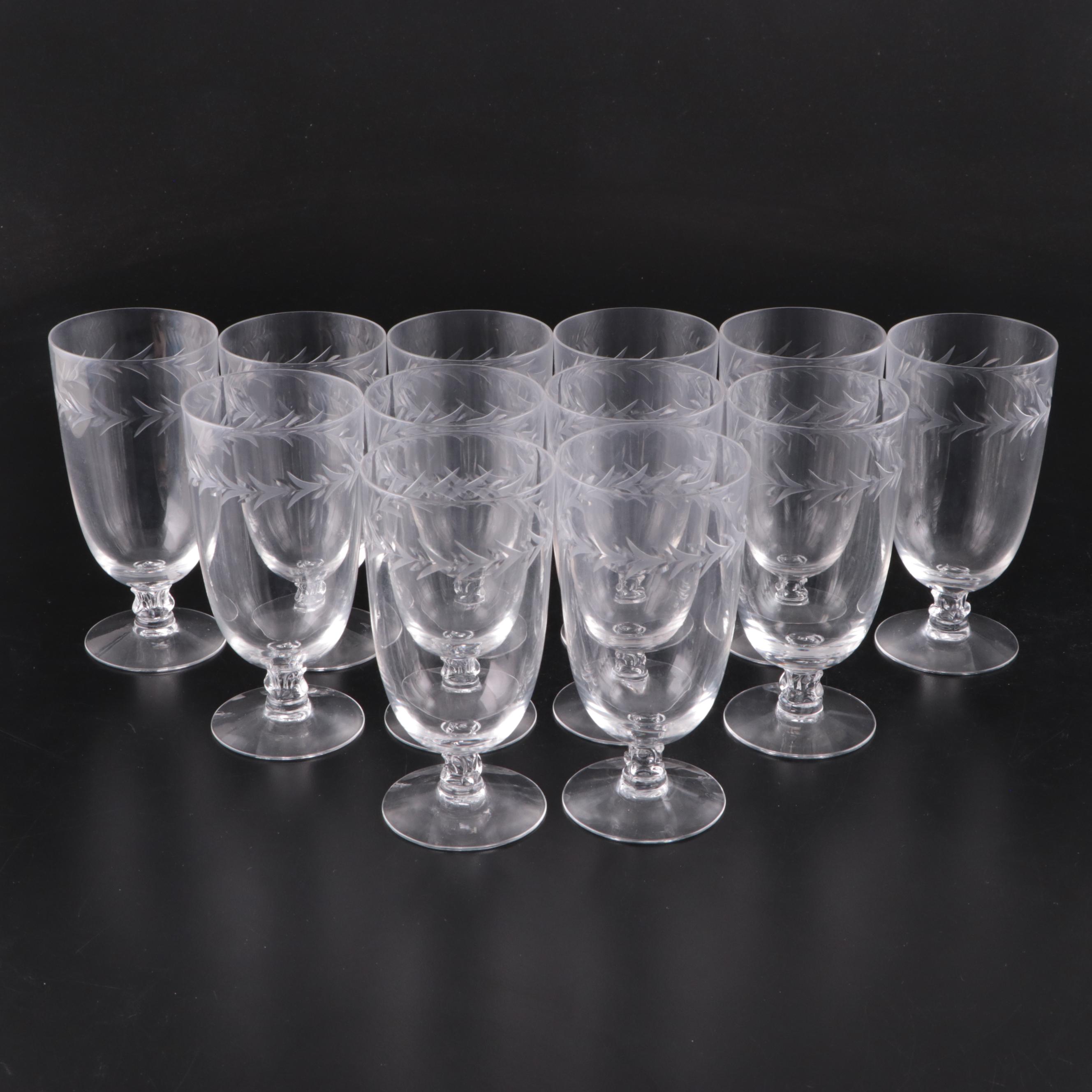 Fostoria "Holly Clear" Stemware and Other Table Accessories