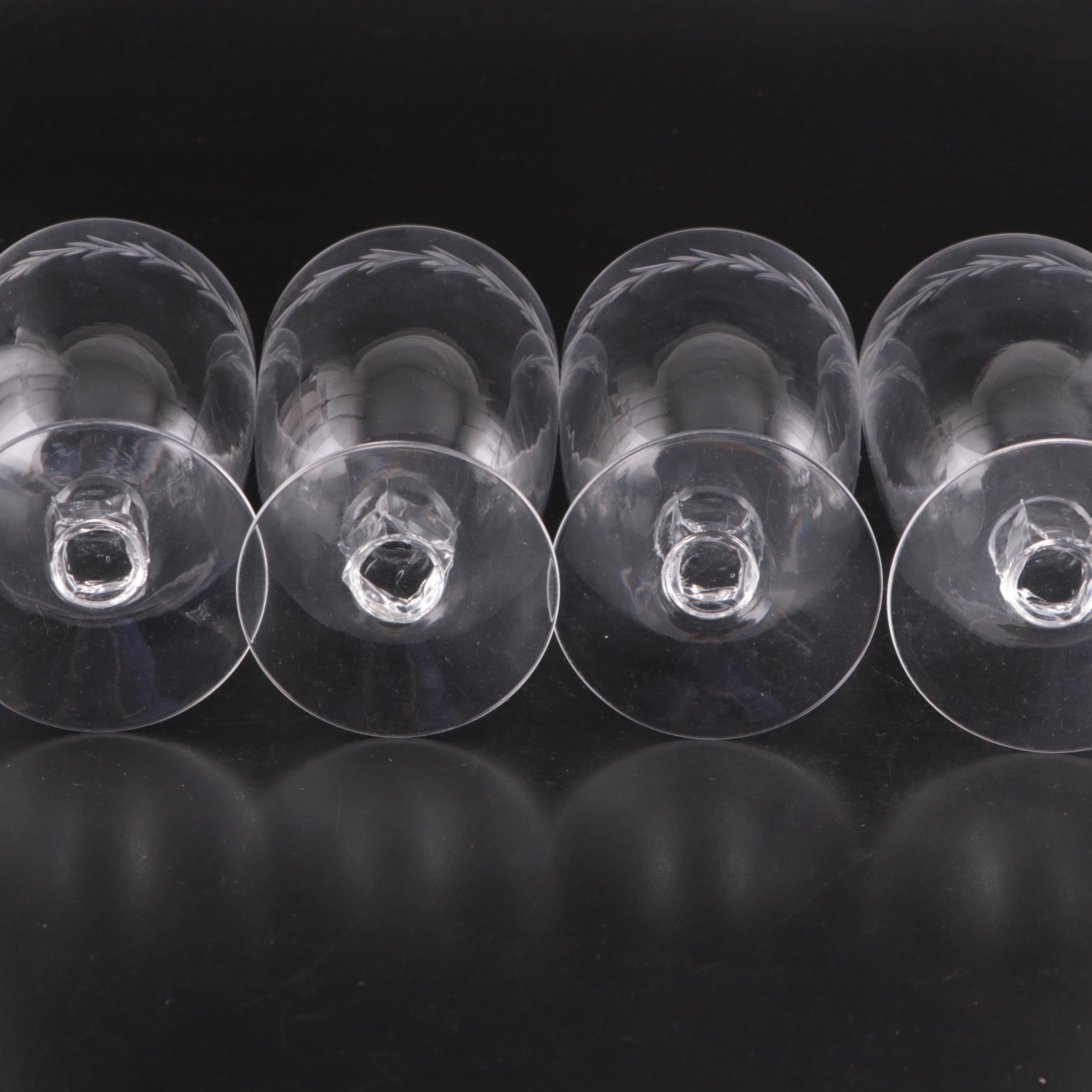 Fostoria "Holly Clear" Stemware and Other Table Accessories