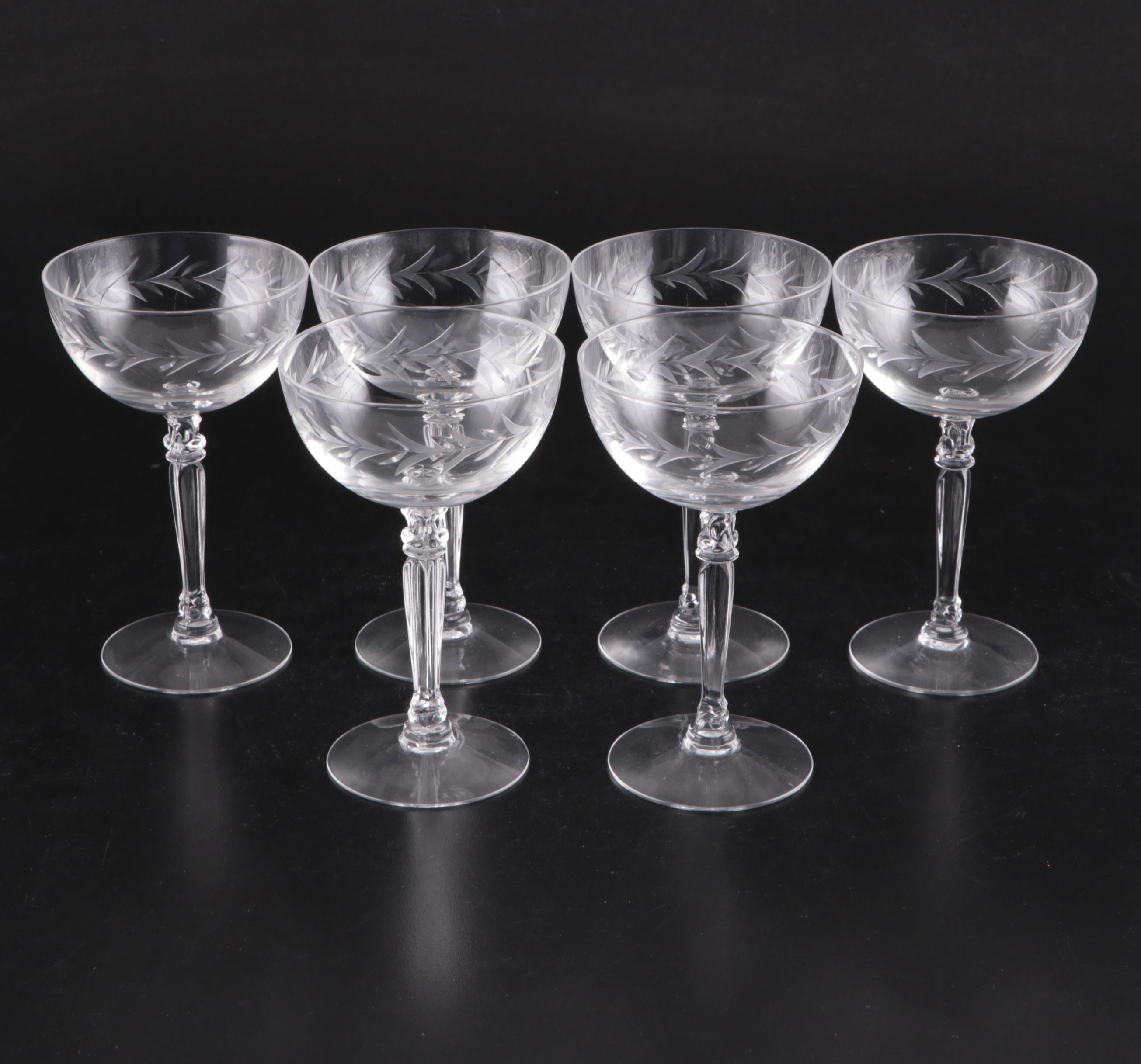 Fostoria "Holly Clear" Stemware and Other Table Accessories