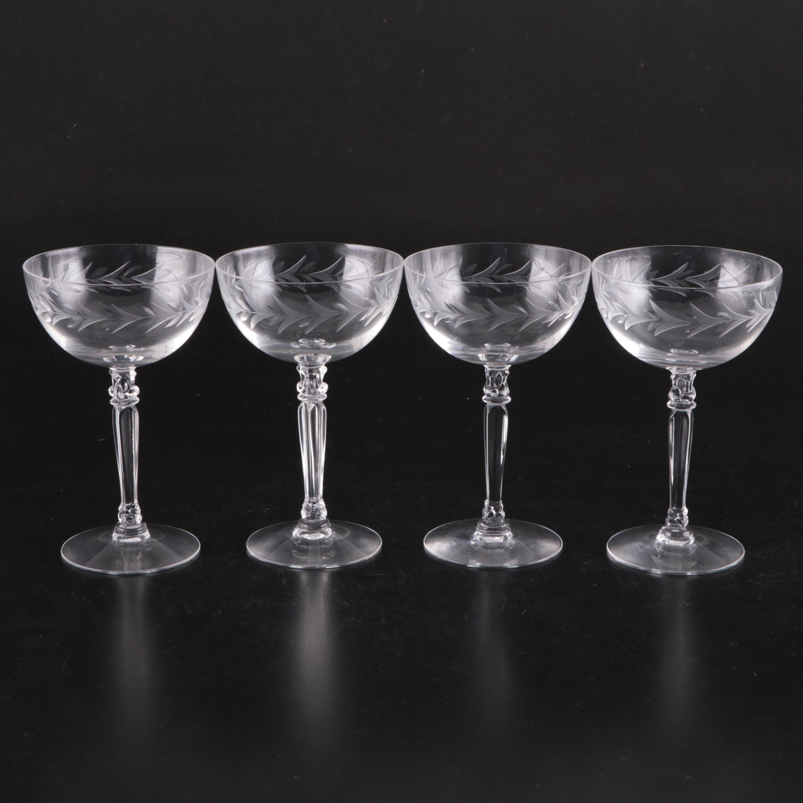 Fostoria "Holly Clear" Stemware and Other Table Accessories