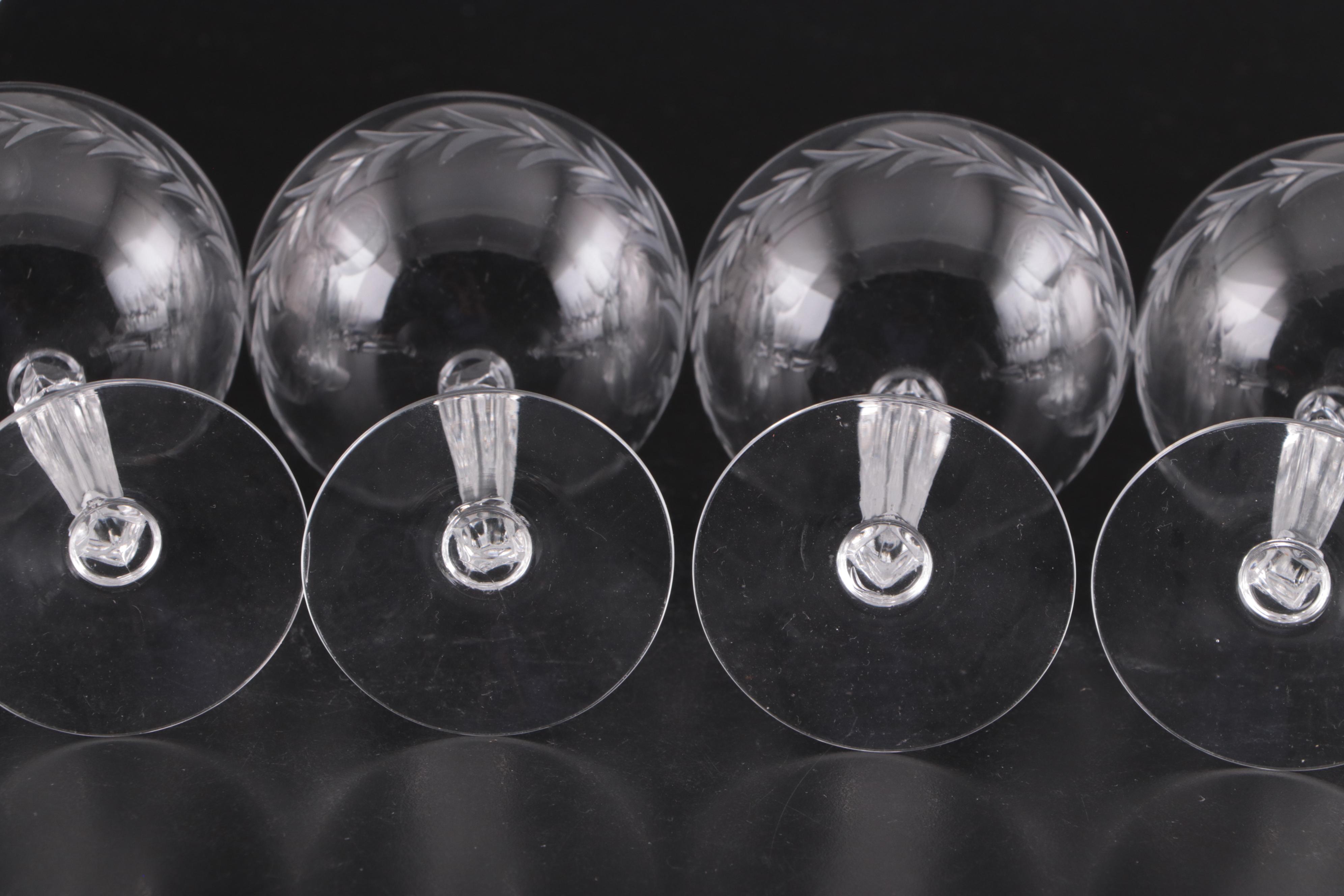 Fostoria "Holly Clear" Stemware and Other Table Accessories