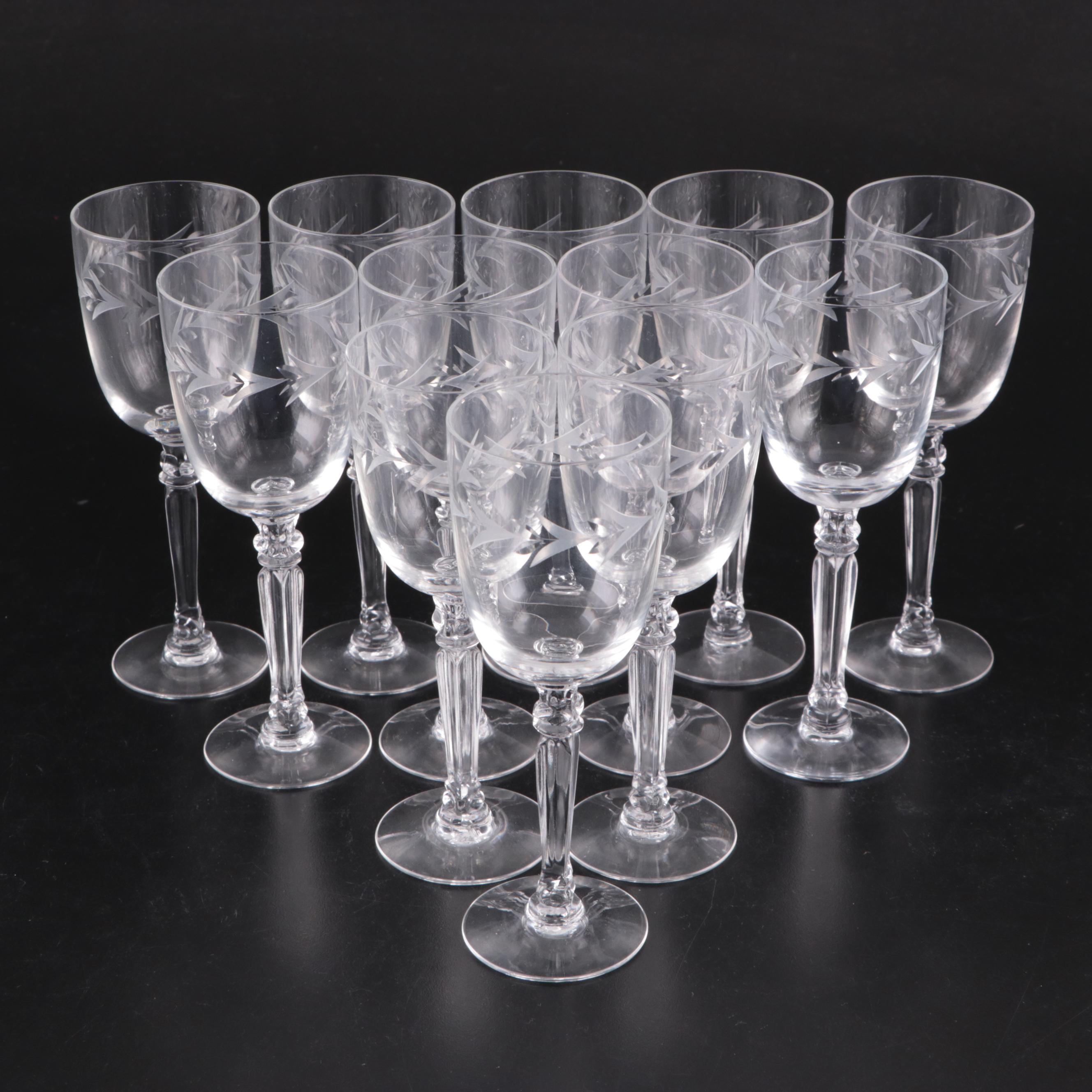 Fostoria "Holly Clear" Stemware and Other Table Accessories EBTH
