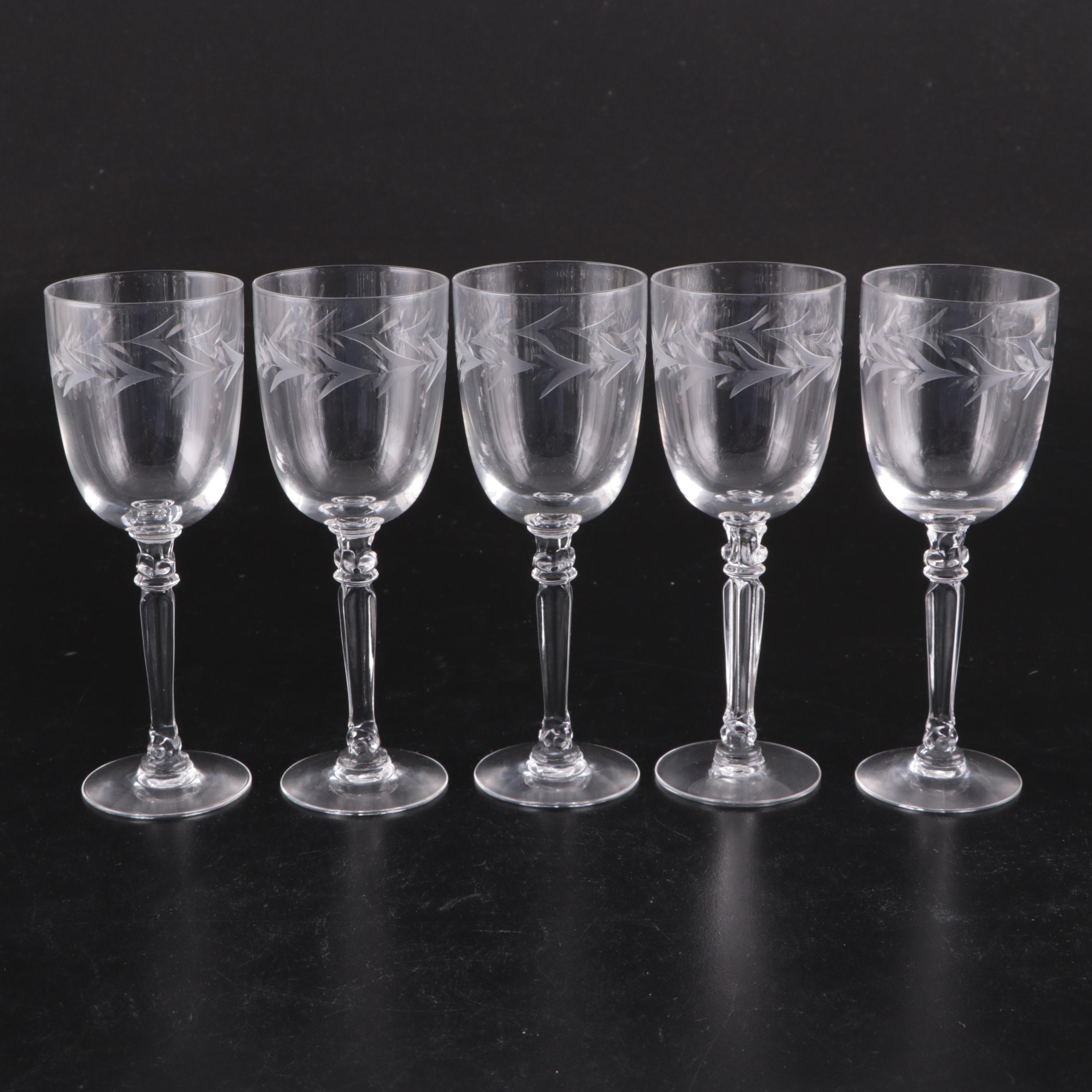 Fostoria "Holly Clear" Stemware and Other Table Accessories