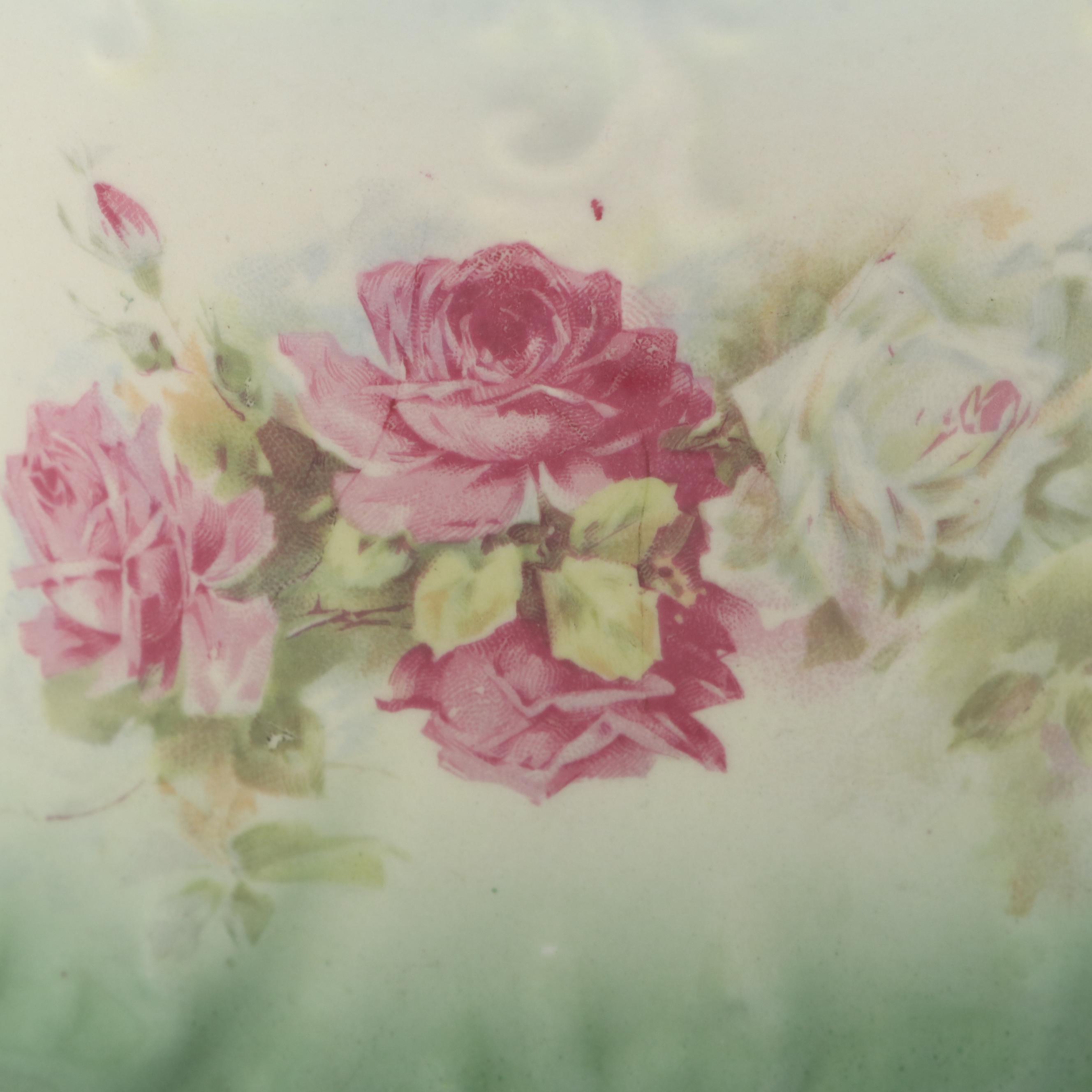 Victorian Style German Porcelain Hot Chocolate Set with Other Slop Jar