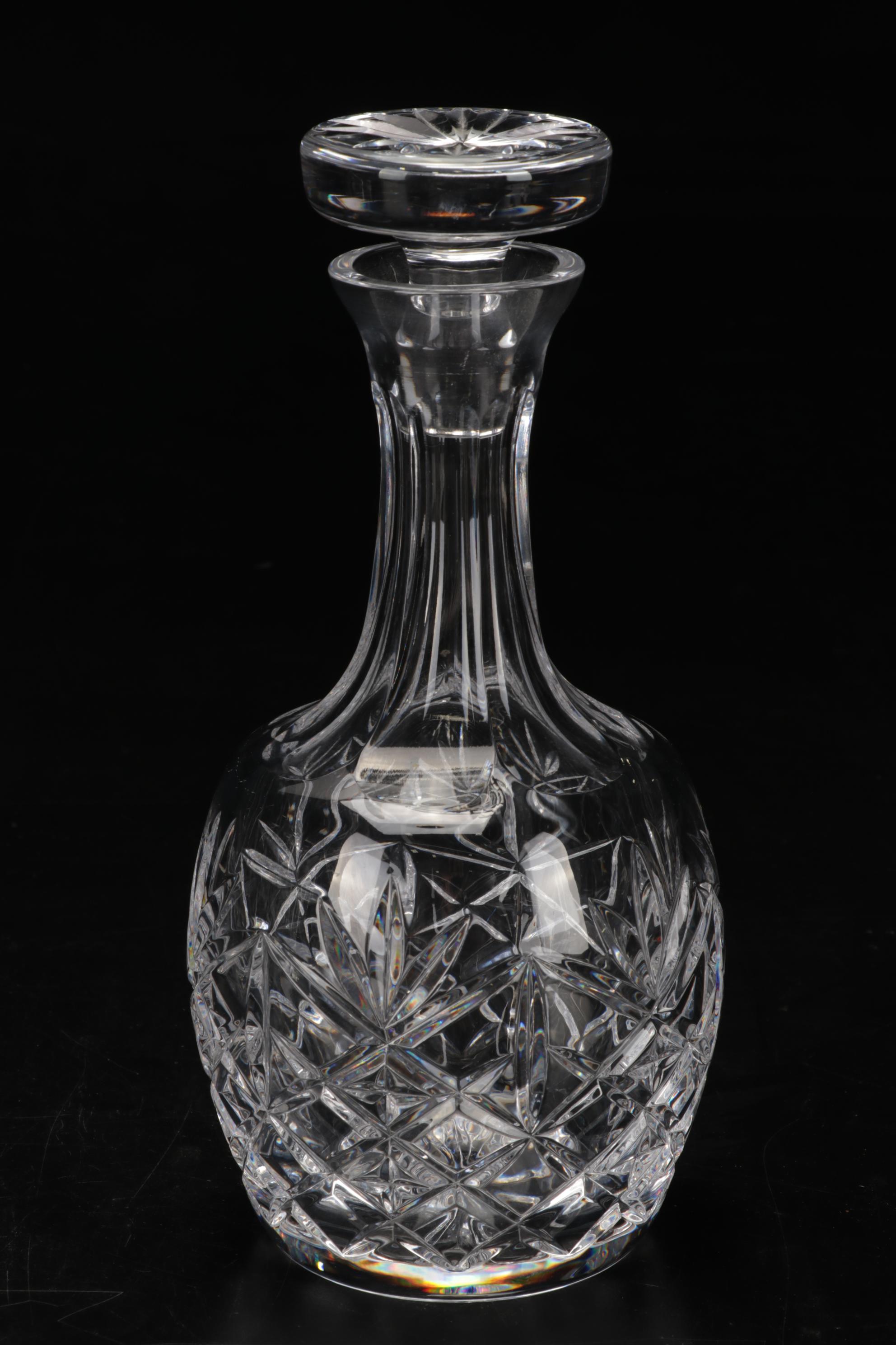 Tiffany & Co. "Plaid" Crystal Ice Bucket with Atlantis and Other Decanters